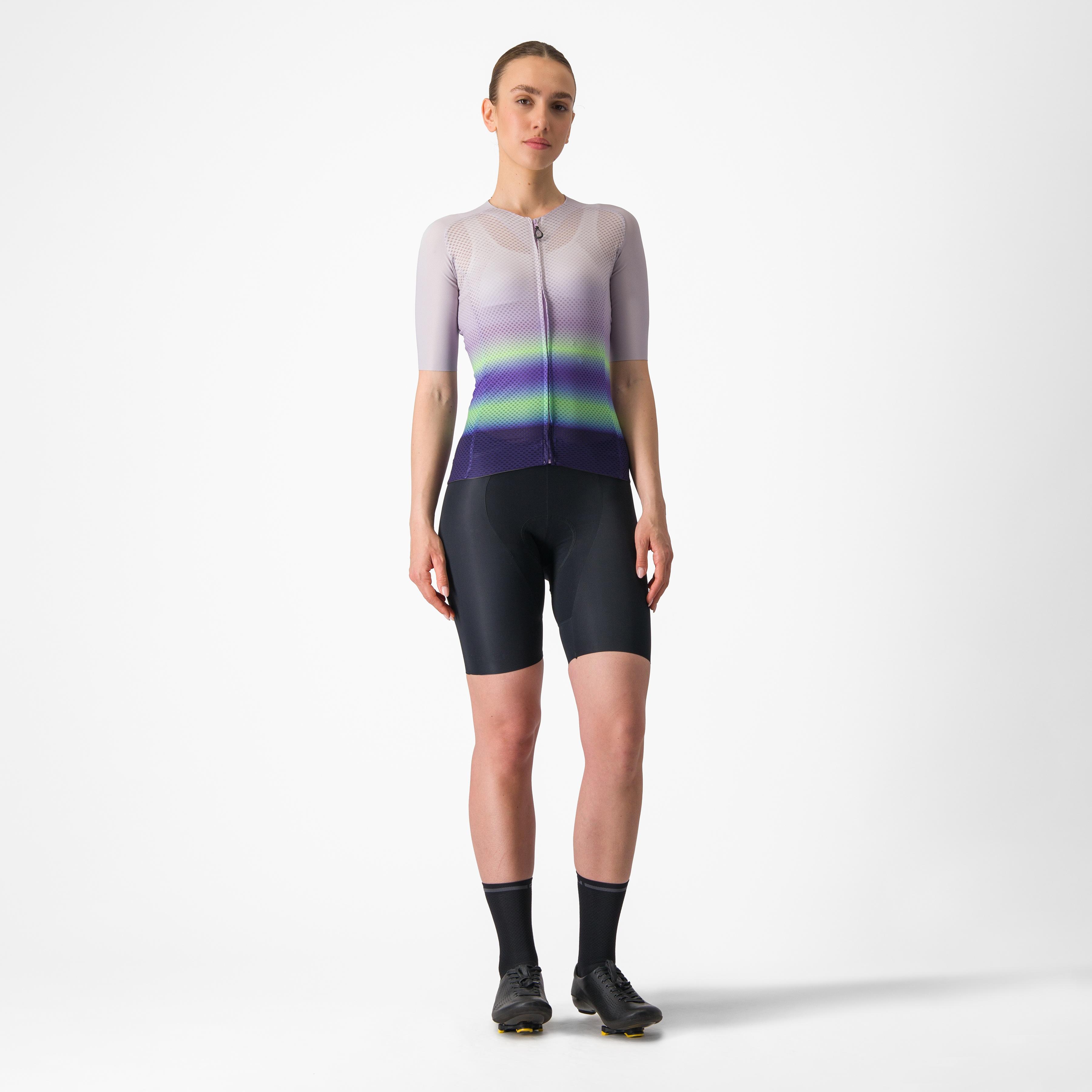 Climber's 4.0 w jersey - purple mist/green-dark purple - castelli