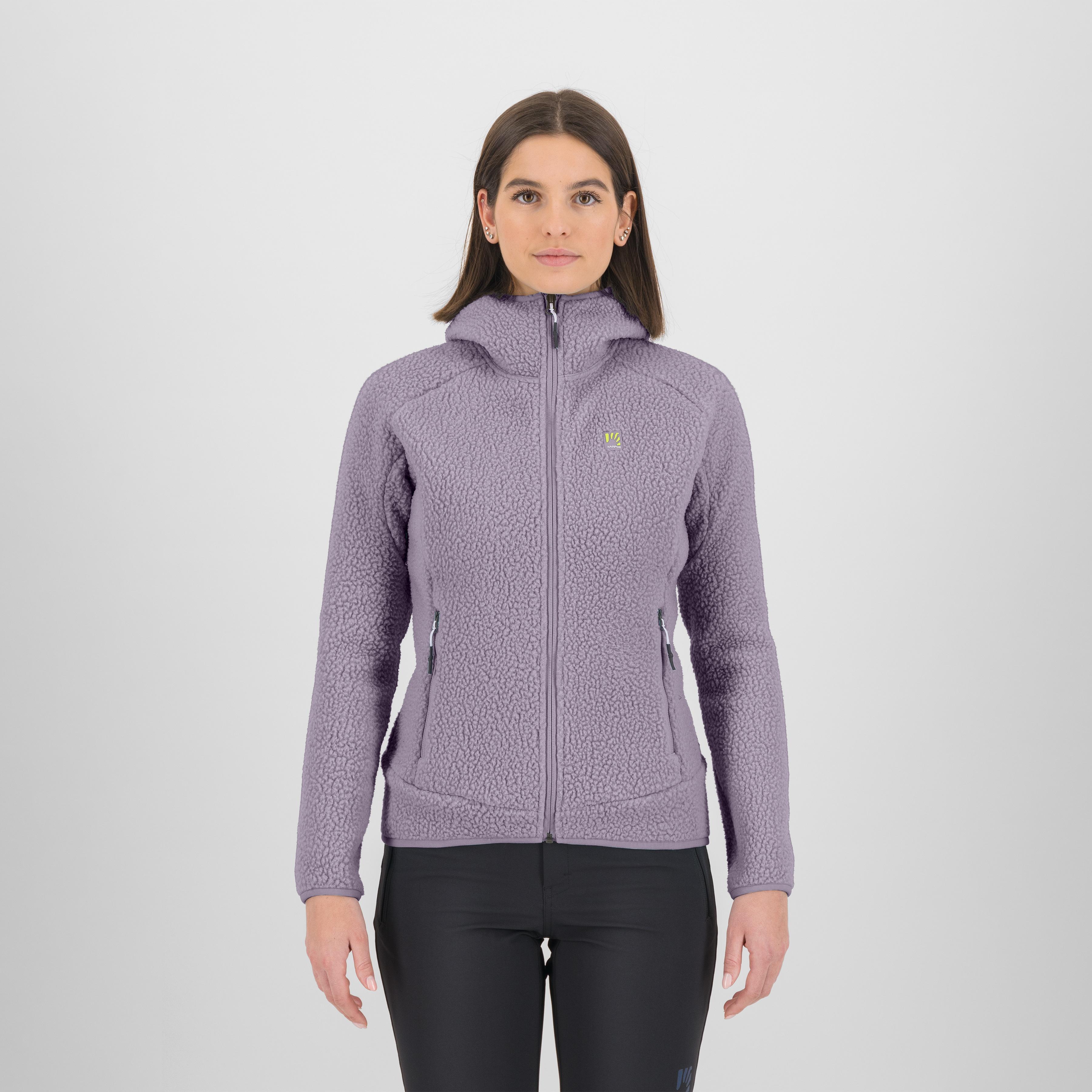 Moiazza retrò hoodie w fleece - lavender - karpos