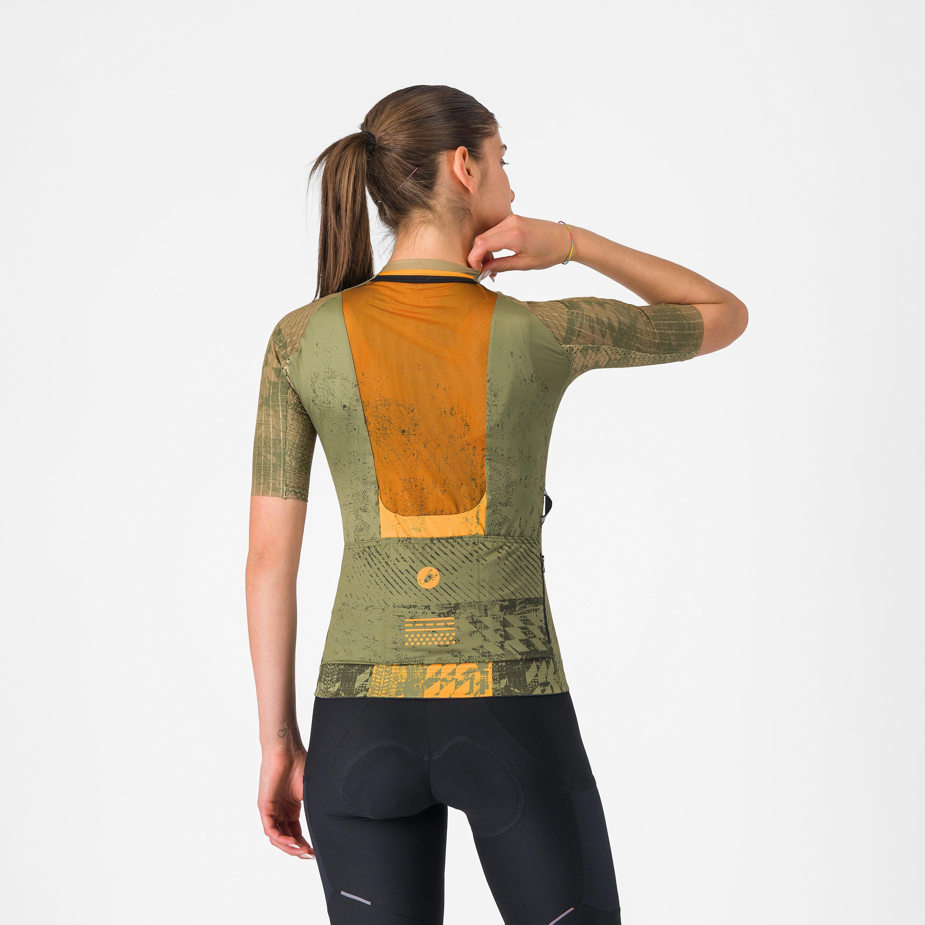 Unlimited pro 2 w jersey - forest green/elmwood/vivid ora - castelli