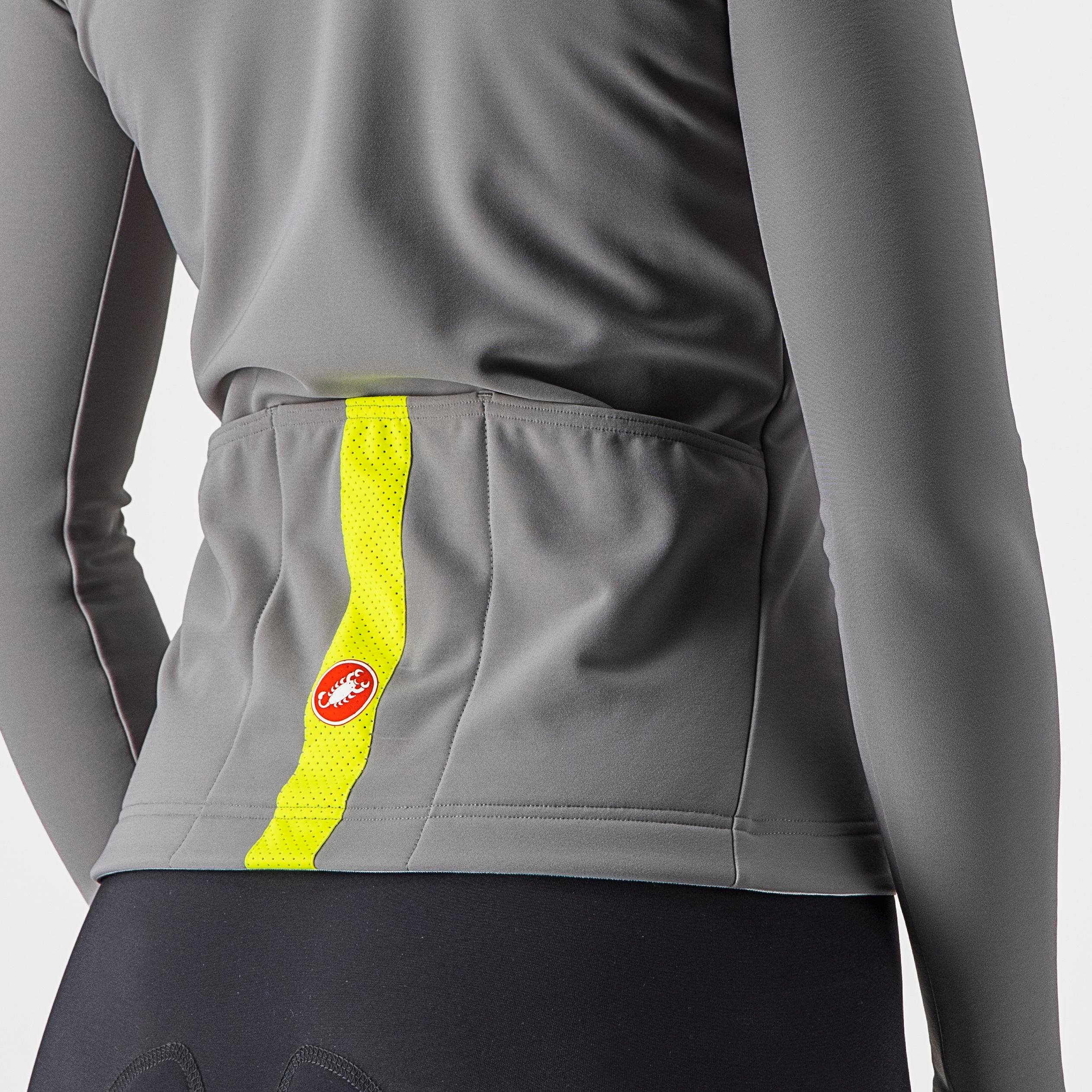 Tutto nano ros w jersey - nickel gray/yellow fluo - castelli