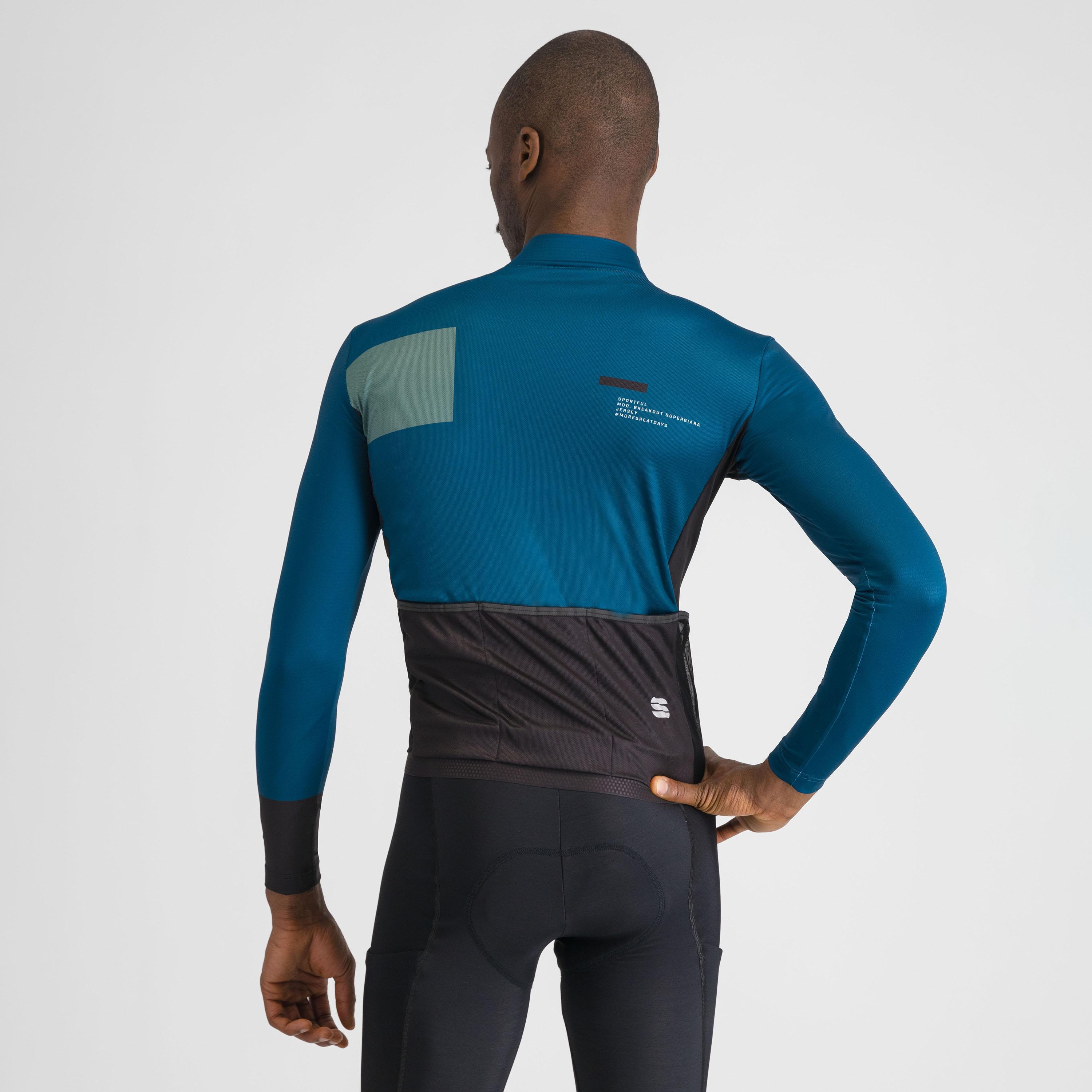 Breakout supergiara thermal jersey - teal blu shrub green black - sportful