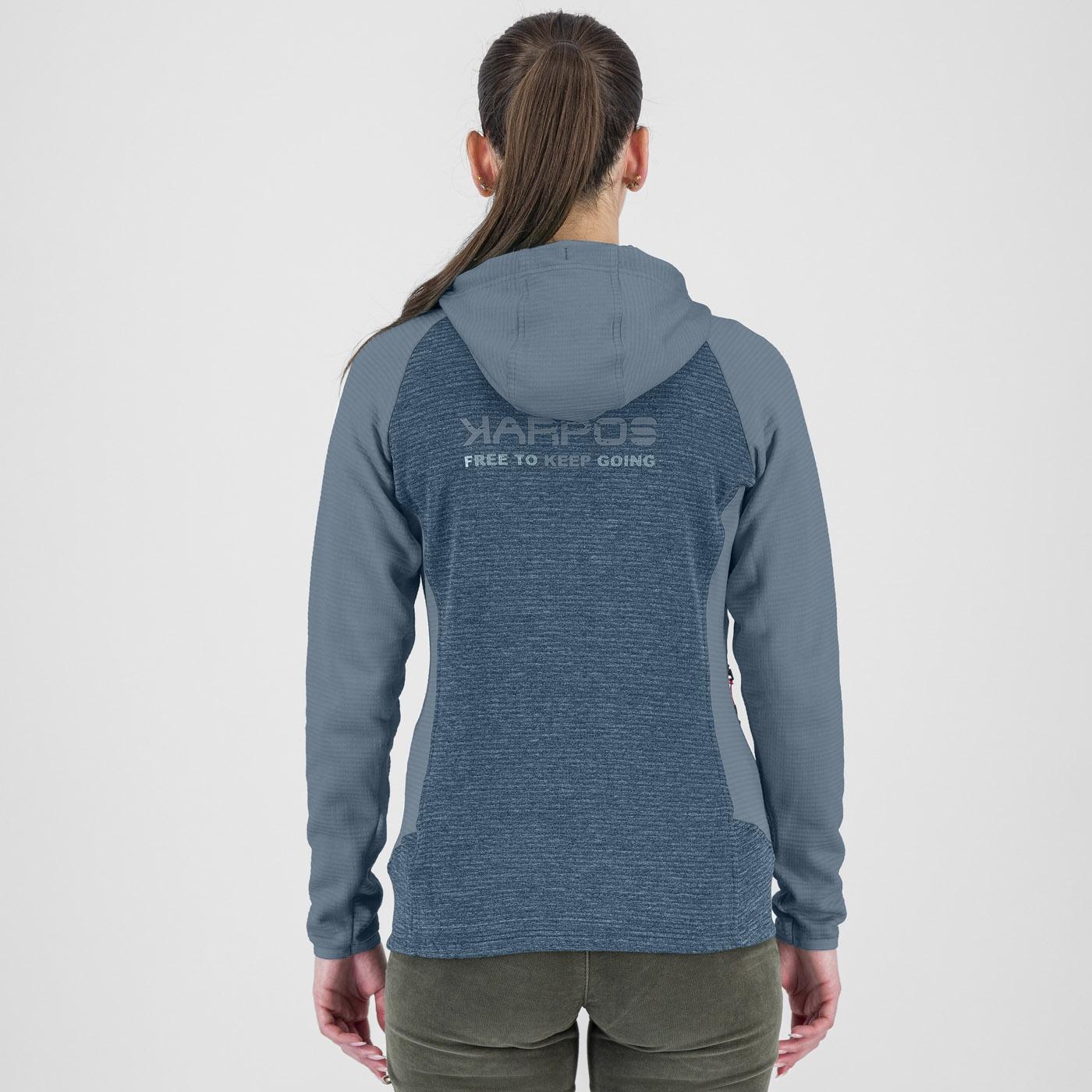 Camoscio w full zip hood - bering sea/mountain spring - karpos