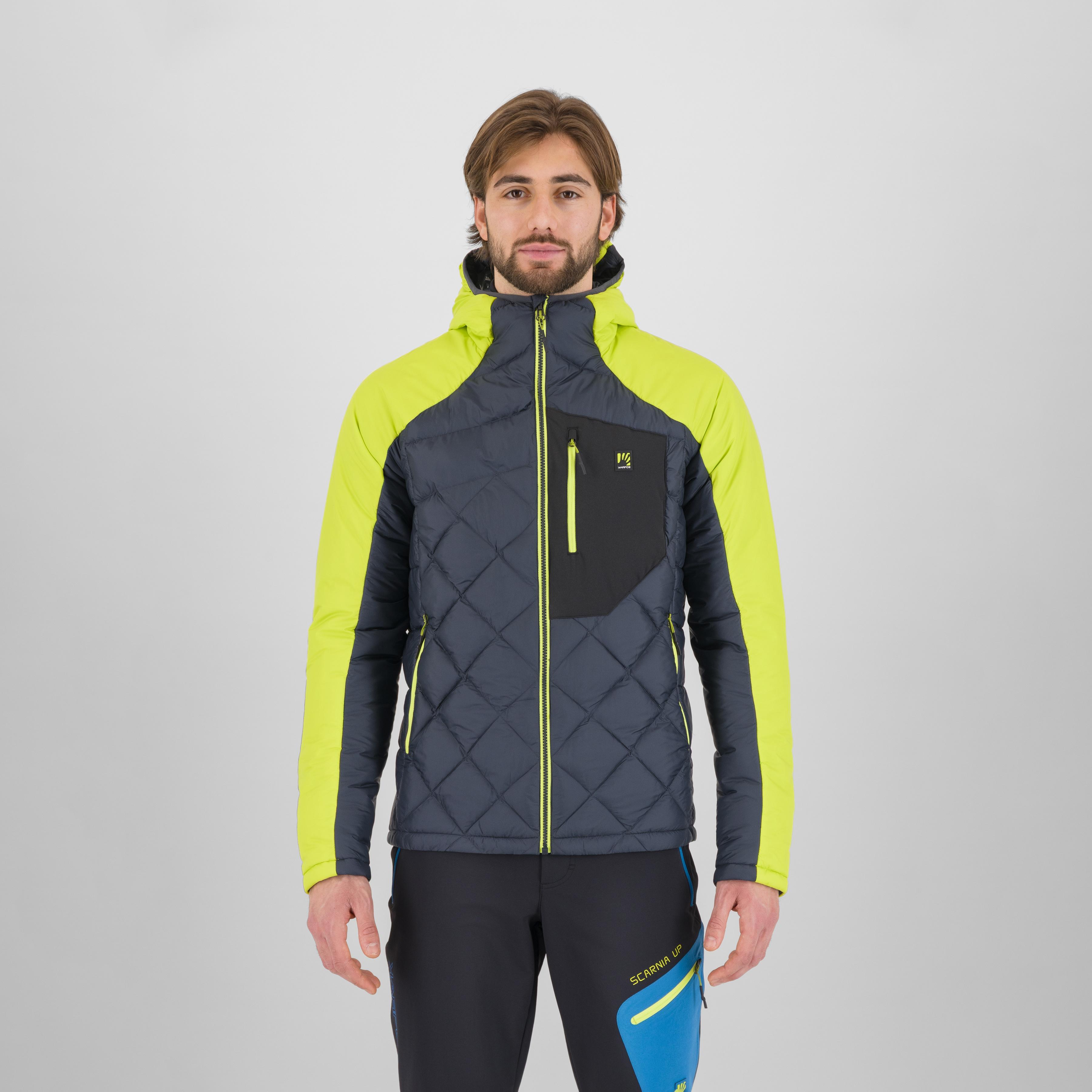 Lastei up jacket - woodl.gray/acid lime - karpos