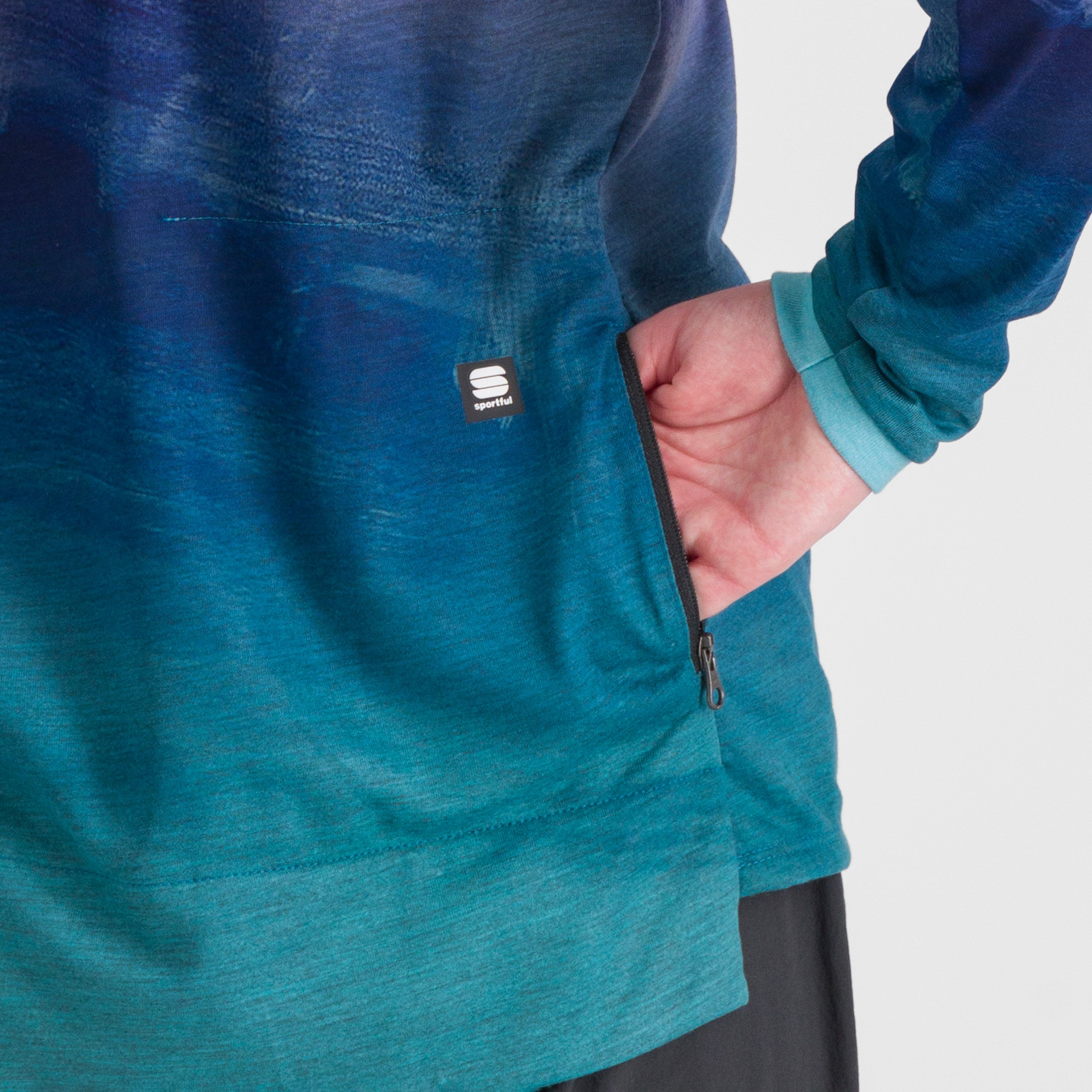 Flow giara w tee long sleeve - berry blue pink - sportful