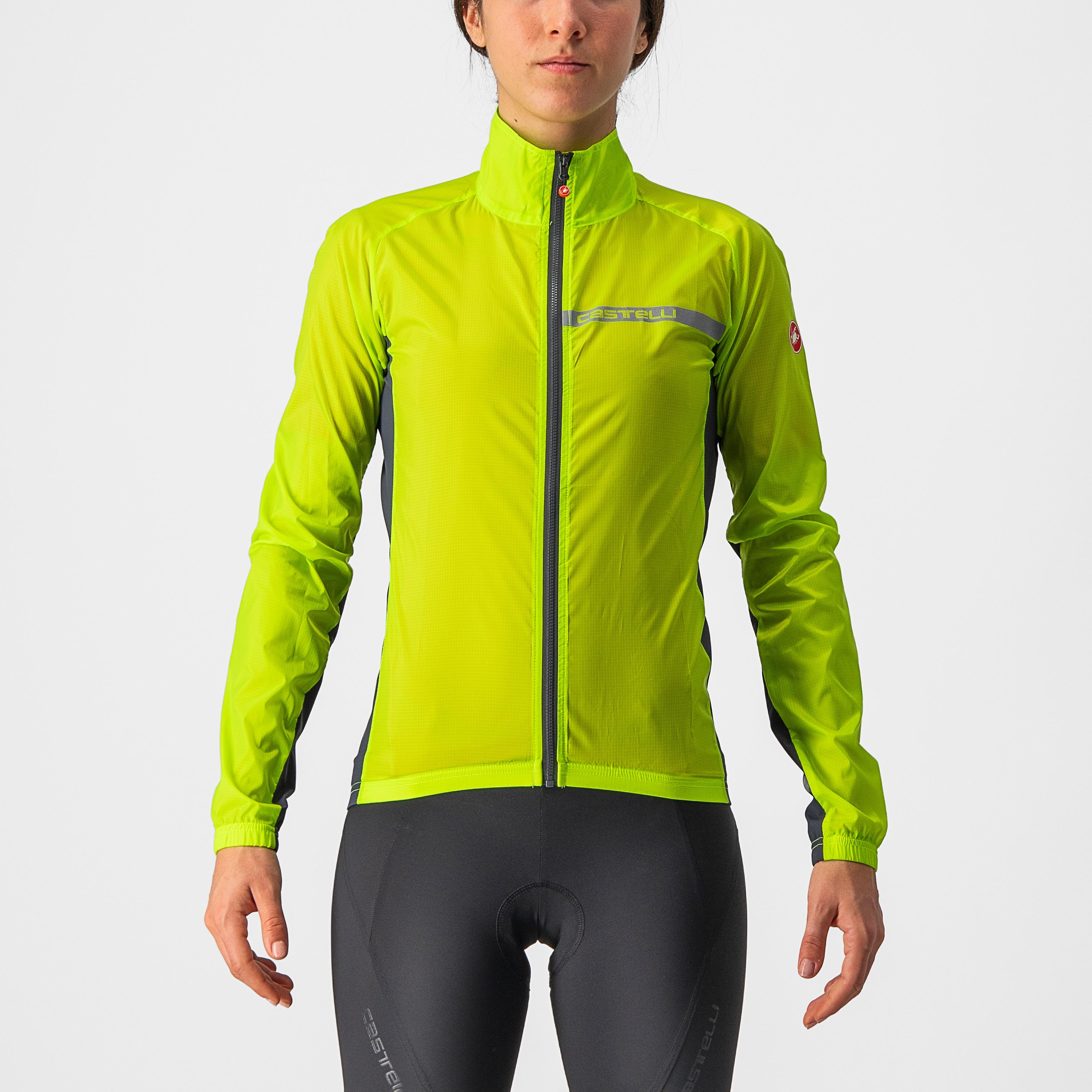 Squadra stretch w jacket - electric lime/dark gray - castelli