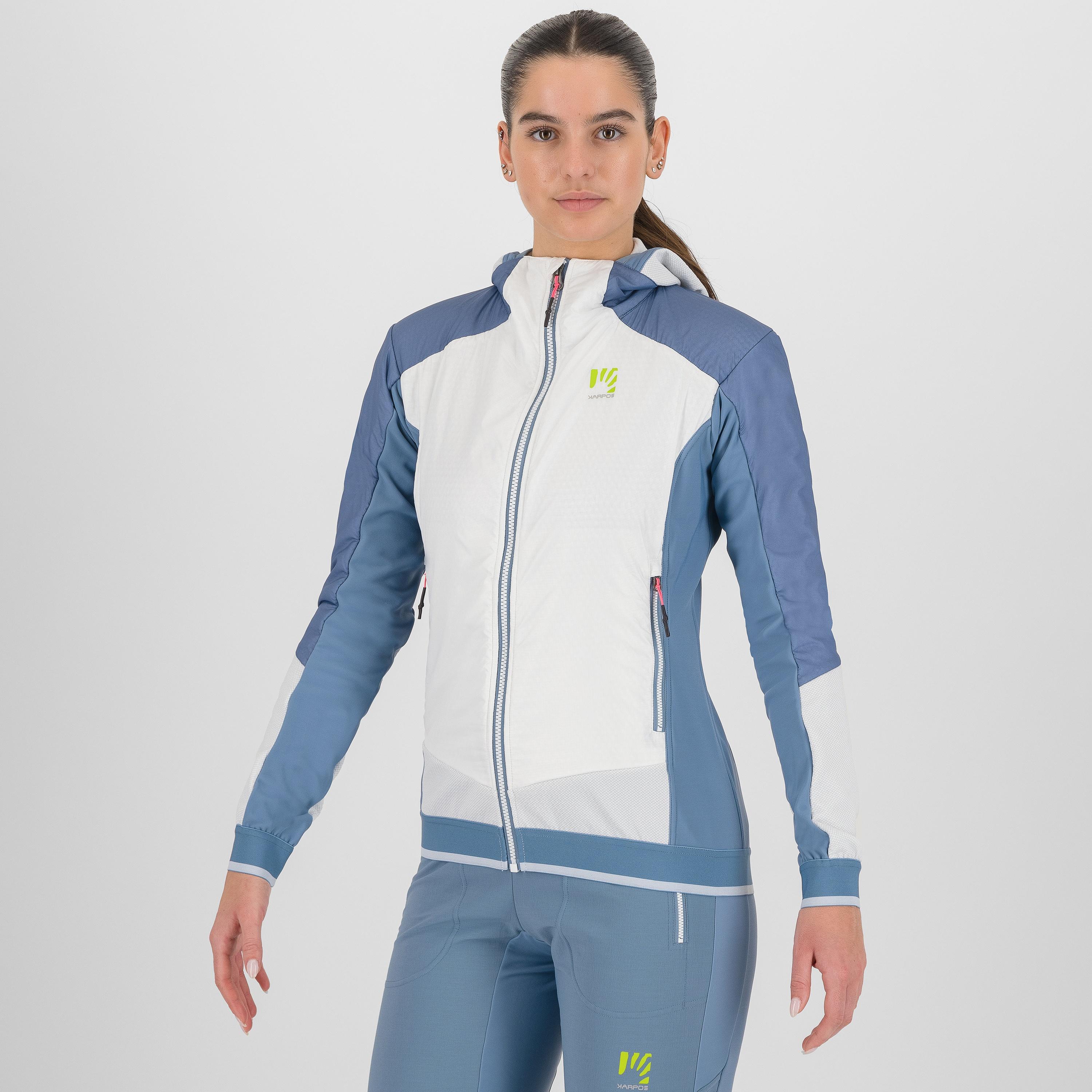 Alagna plus evo w jacket - bright white/spring lake - karpos