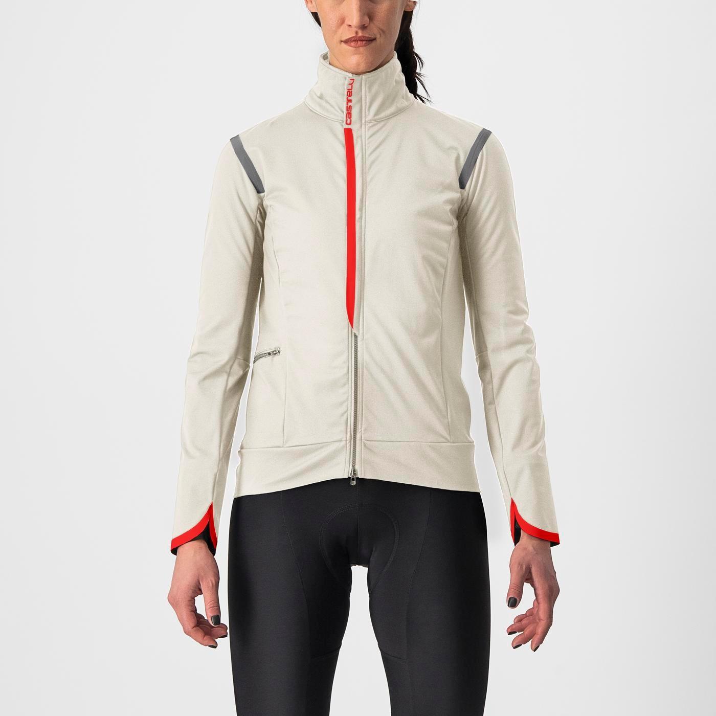 Alpha ultimate insulated w jacket - chalk/red - castelli