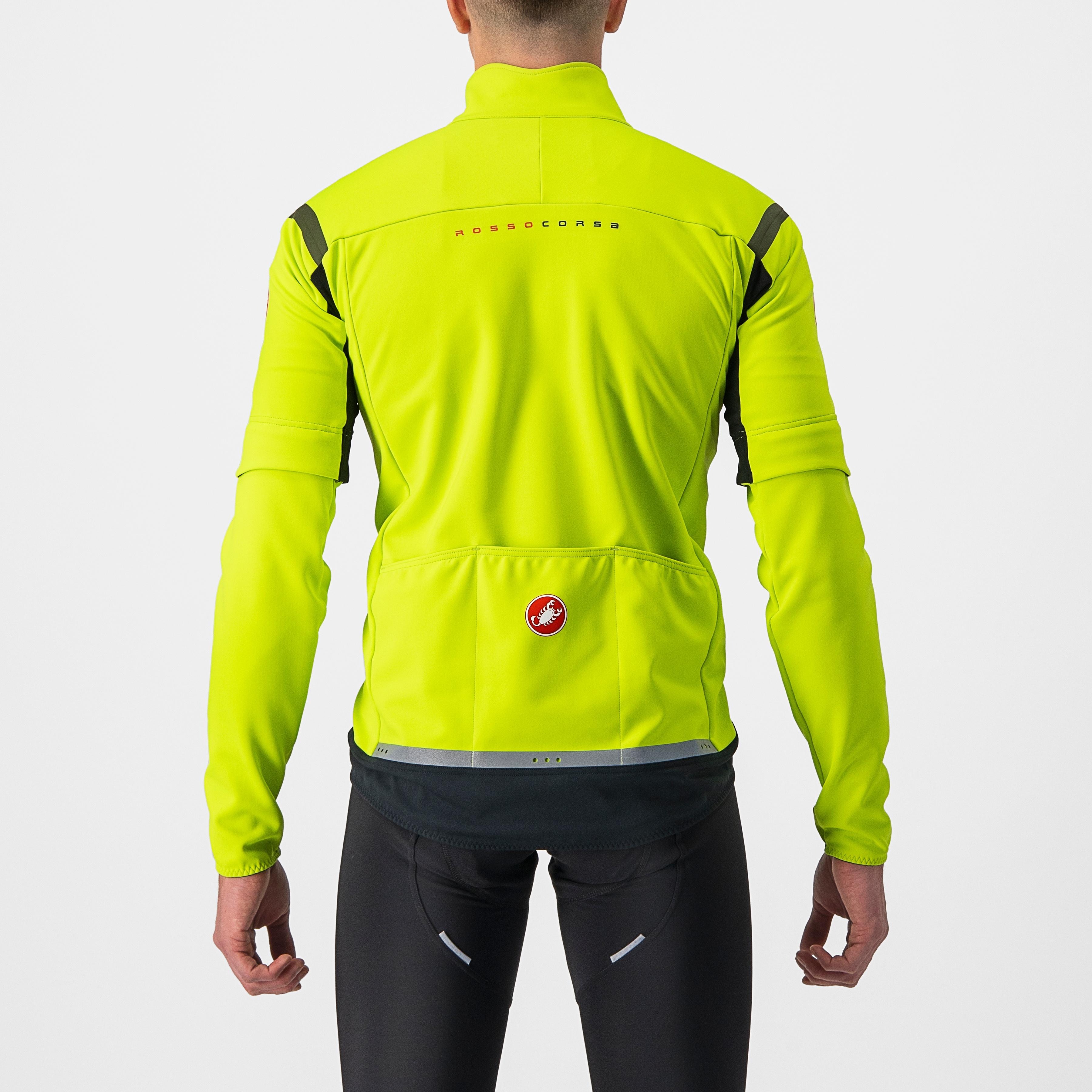 Perfetto ros 2 convertible jacket - electric lime/dark gray - castelli