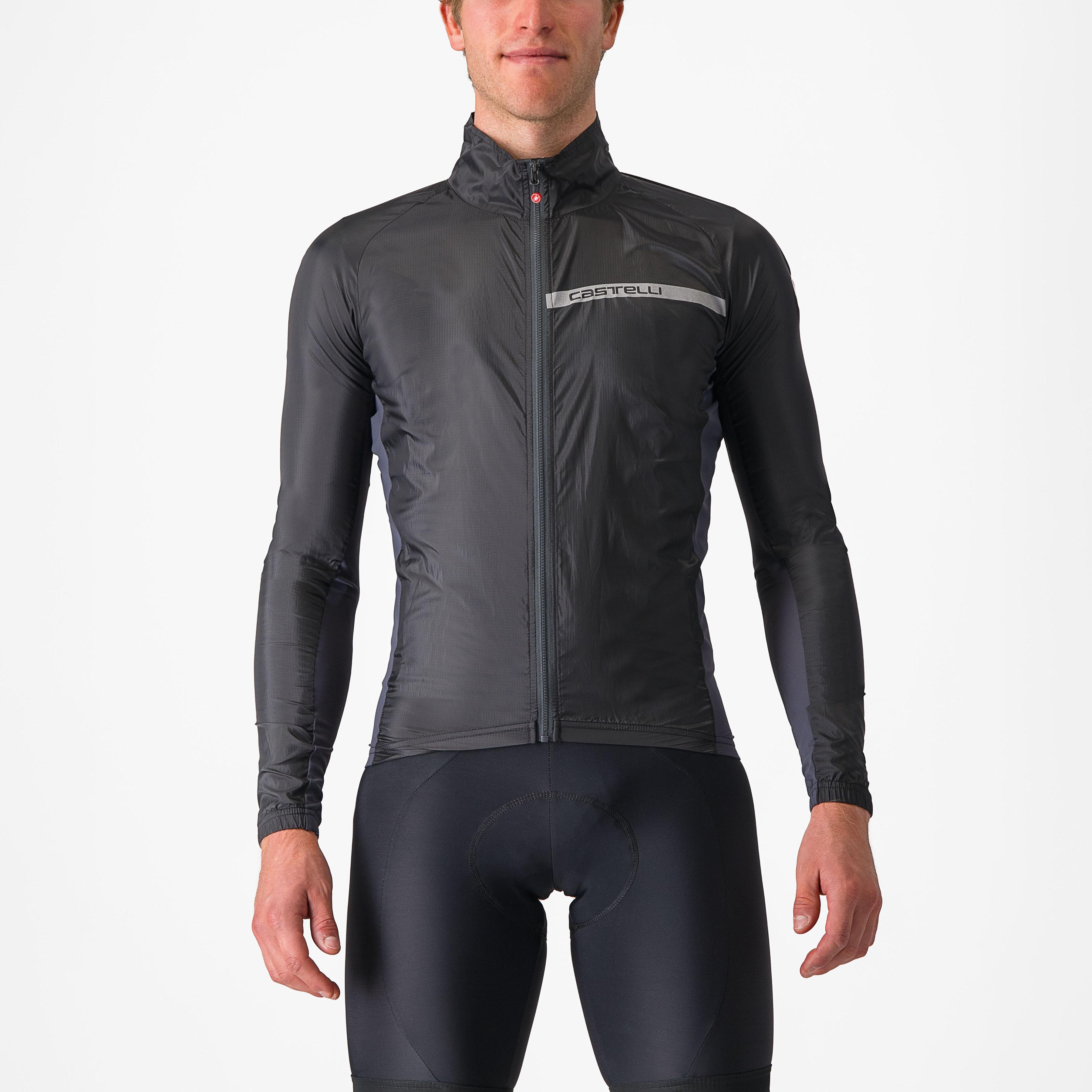 Squadra stretch jacket - light black/dark gray - castelli