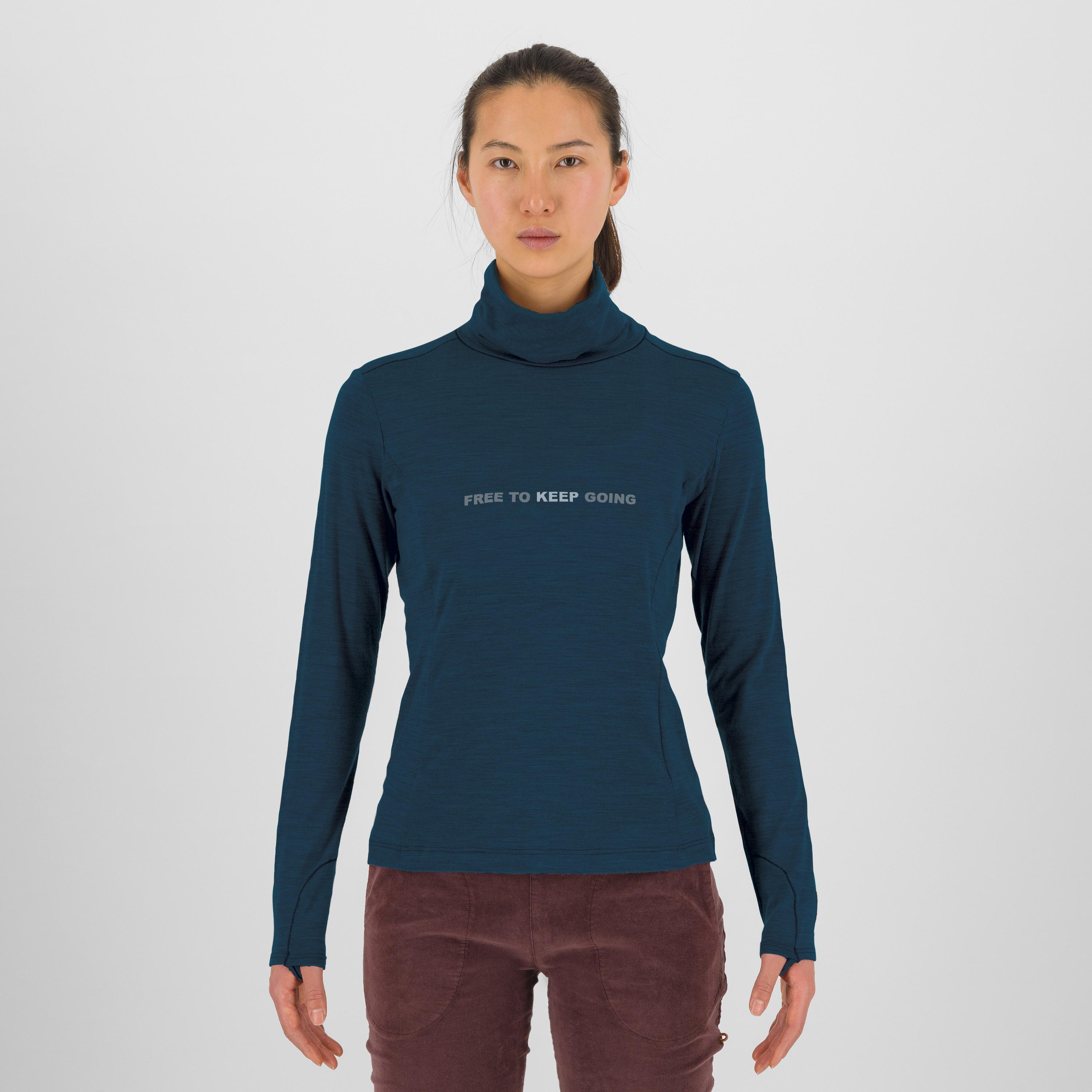 Coppolo merino w high neck ls - midnight - karpos