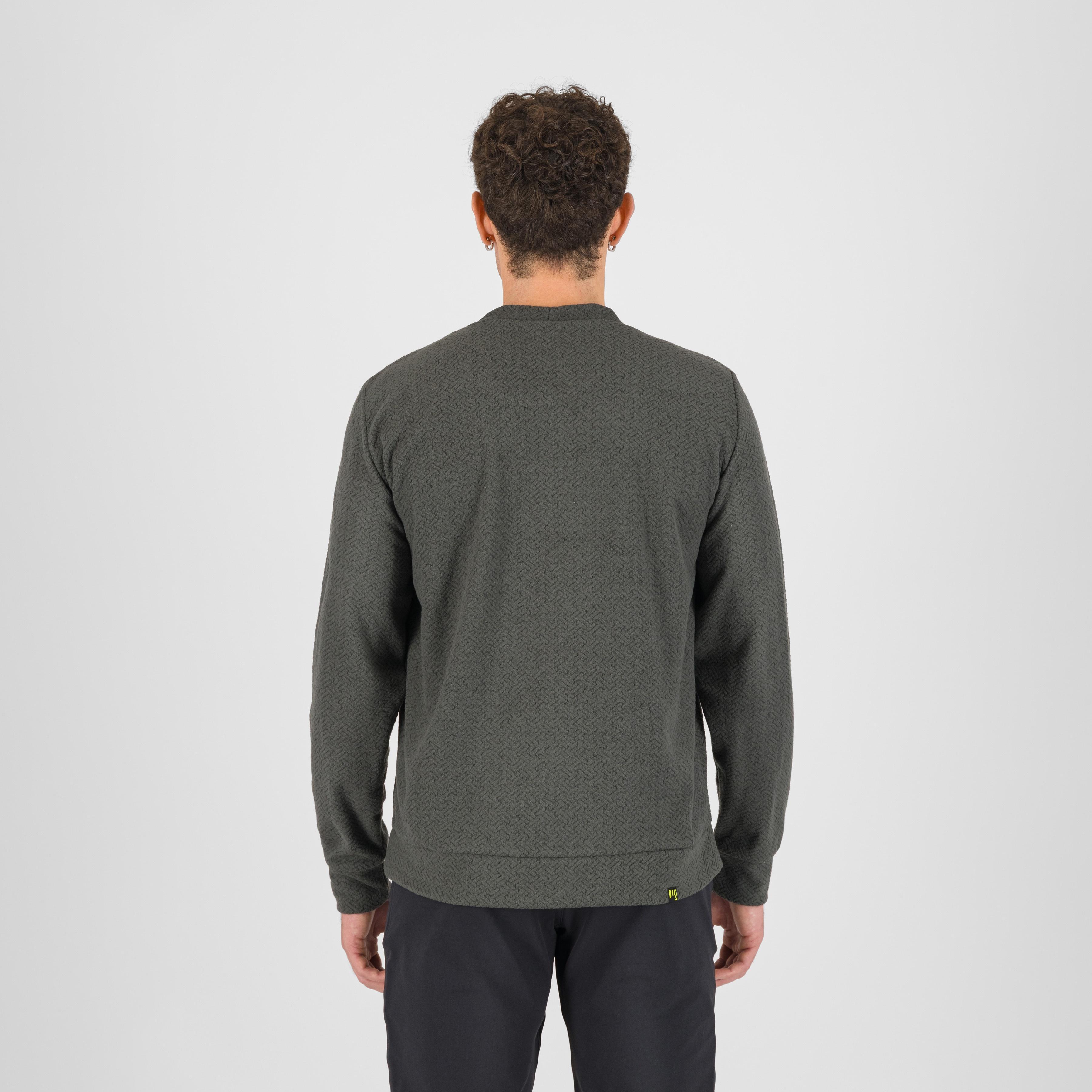 Mesdi' crewneck fleece - woodl.gray/vibr.orange - karpos