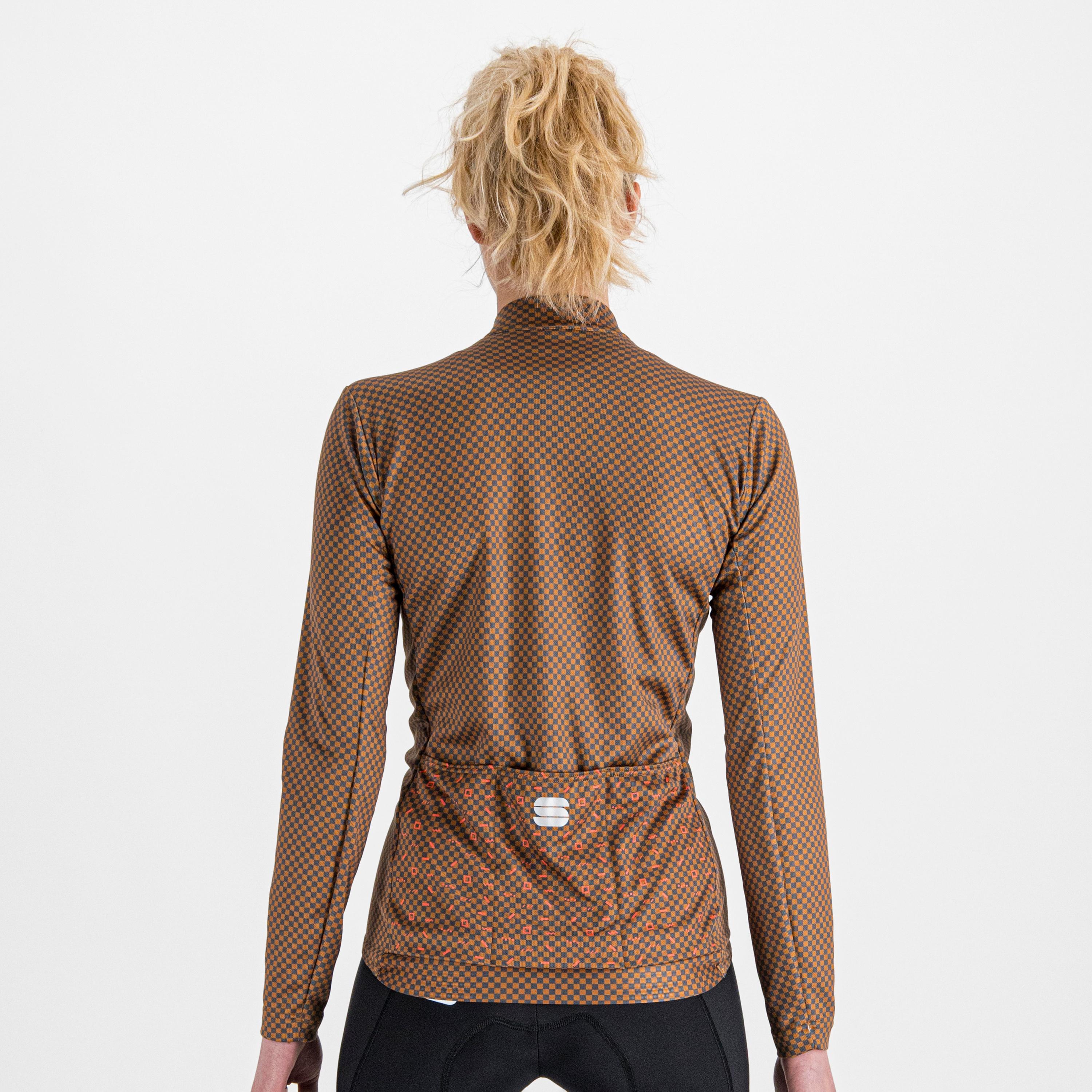 Checkmate w thermal jersey - leather anthracite pompelmo - sportful