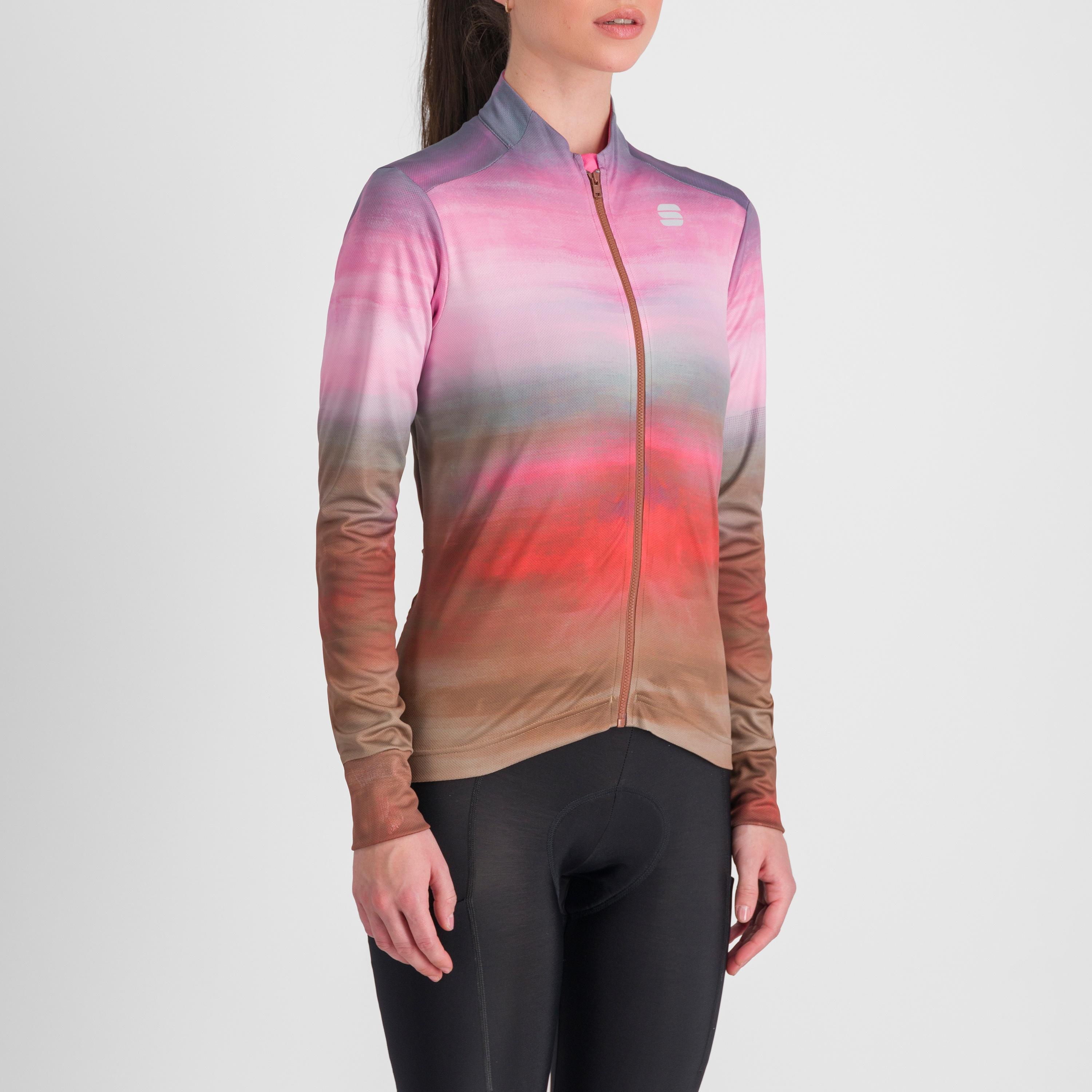 Flow supergiara w thermal jersey - cayenna red pink - sportful