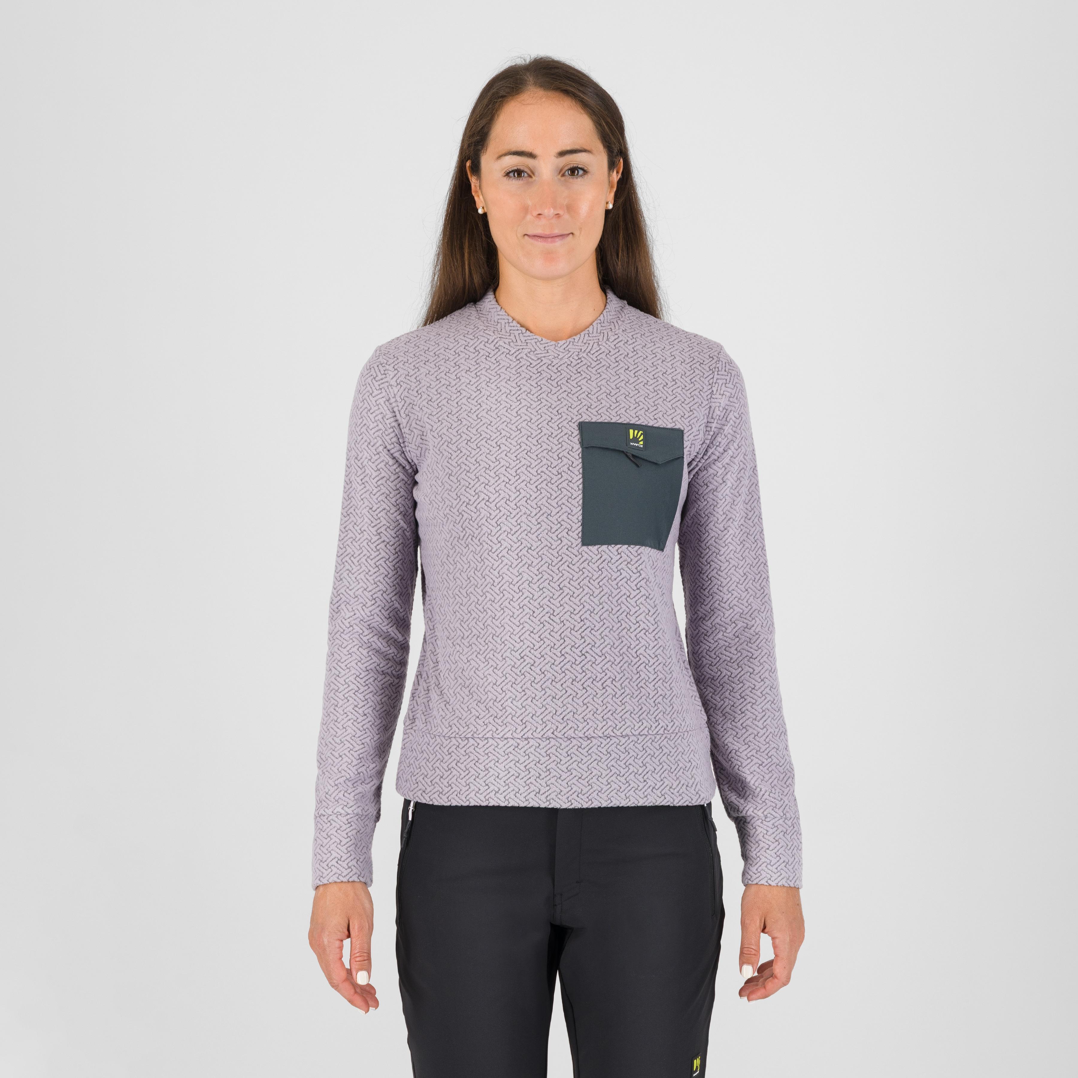 Mesdi' w crewneck fleece - lavender/woodl.gray - karpos