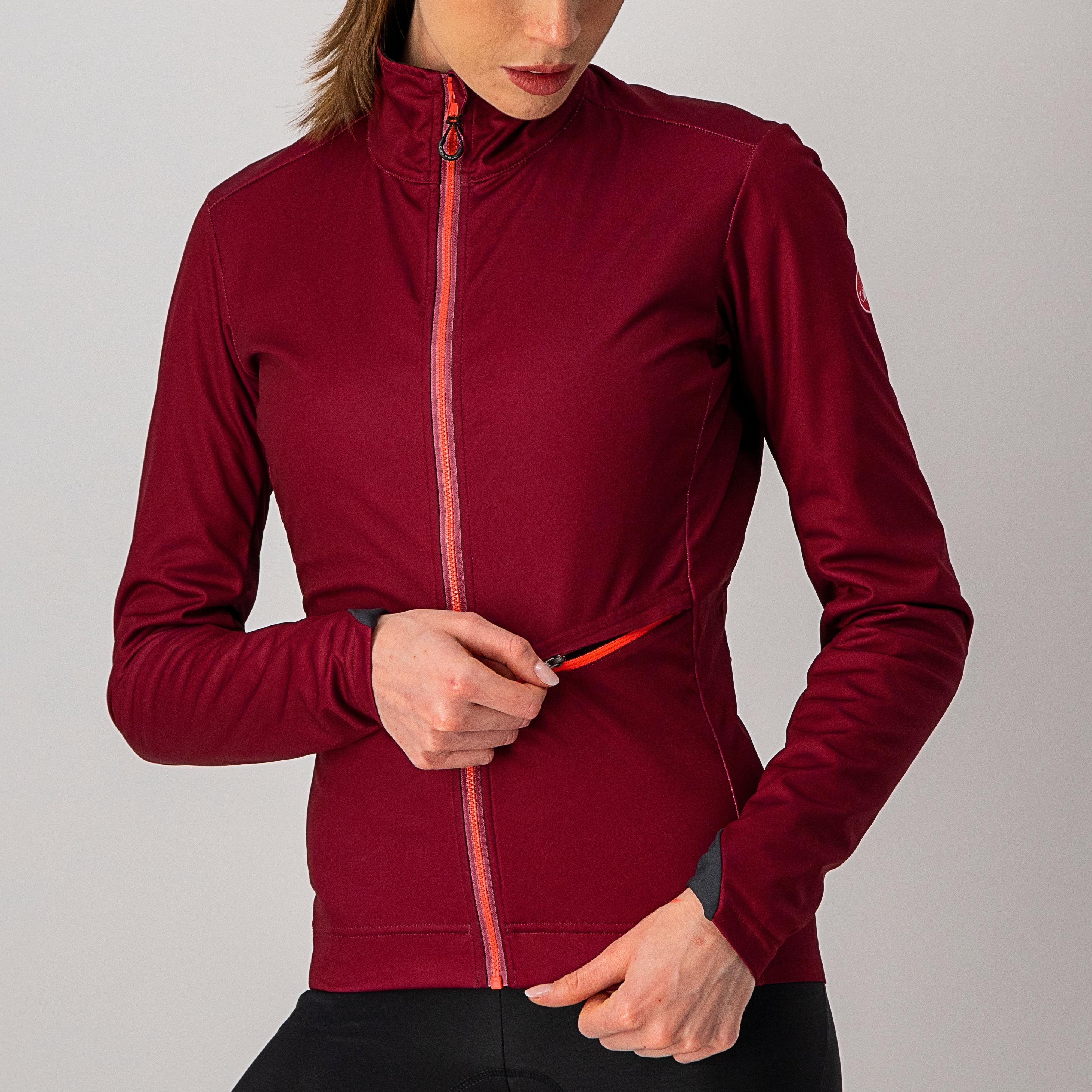 Go w jacket - bordeaux/brilliant pink - castelli