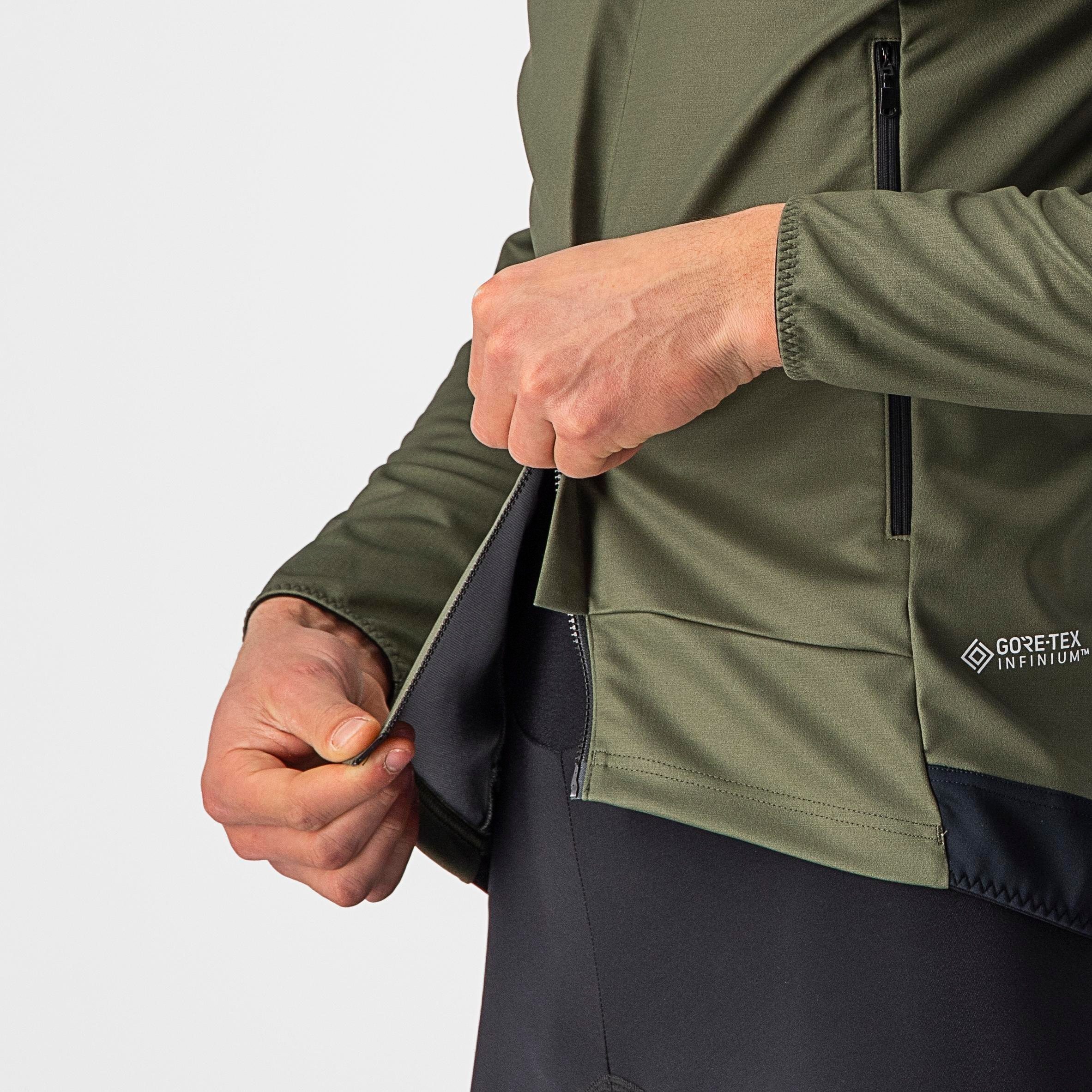 Unlimited perfetto ros 2 jacket - military green/goldenrod - castelli