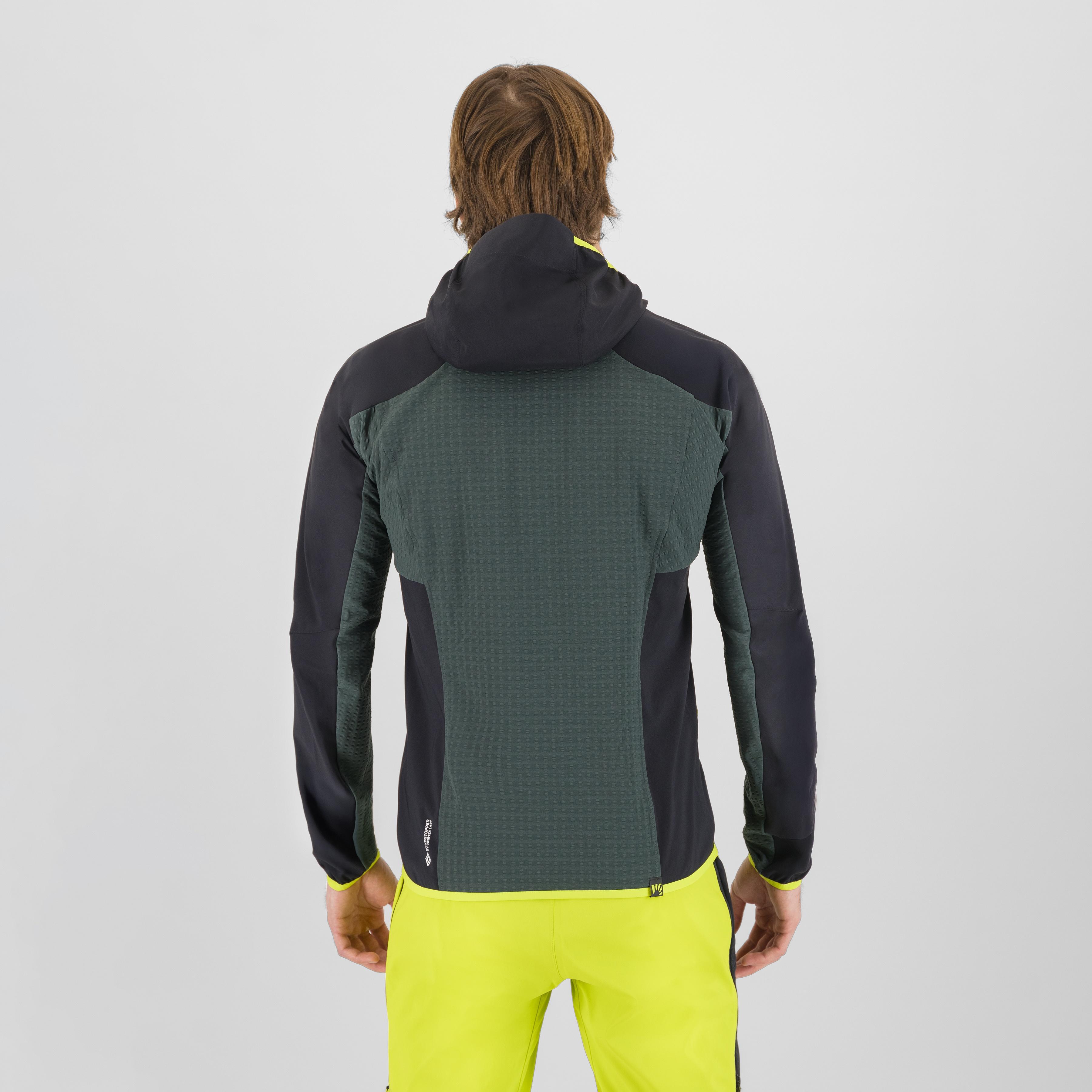 Pizzo bianco jacket - black/woodl.gray/acid lime - karpos