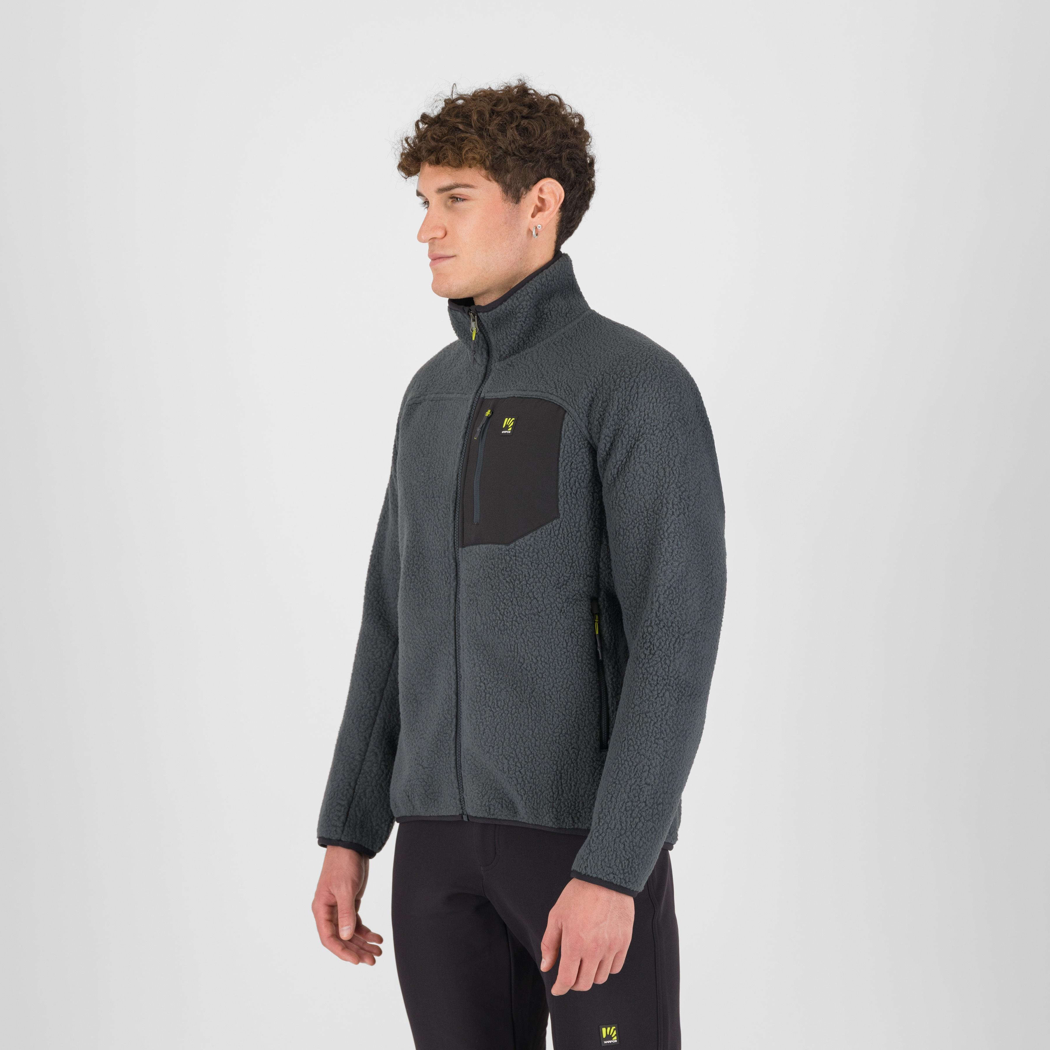 Moiazza retrò fleece - woodl.gray/black - karpos