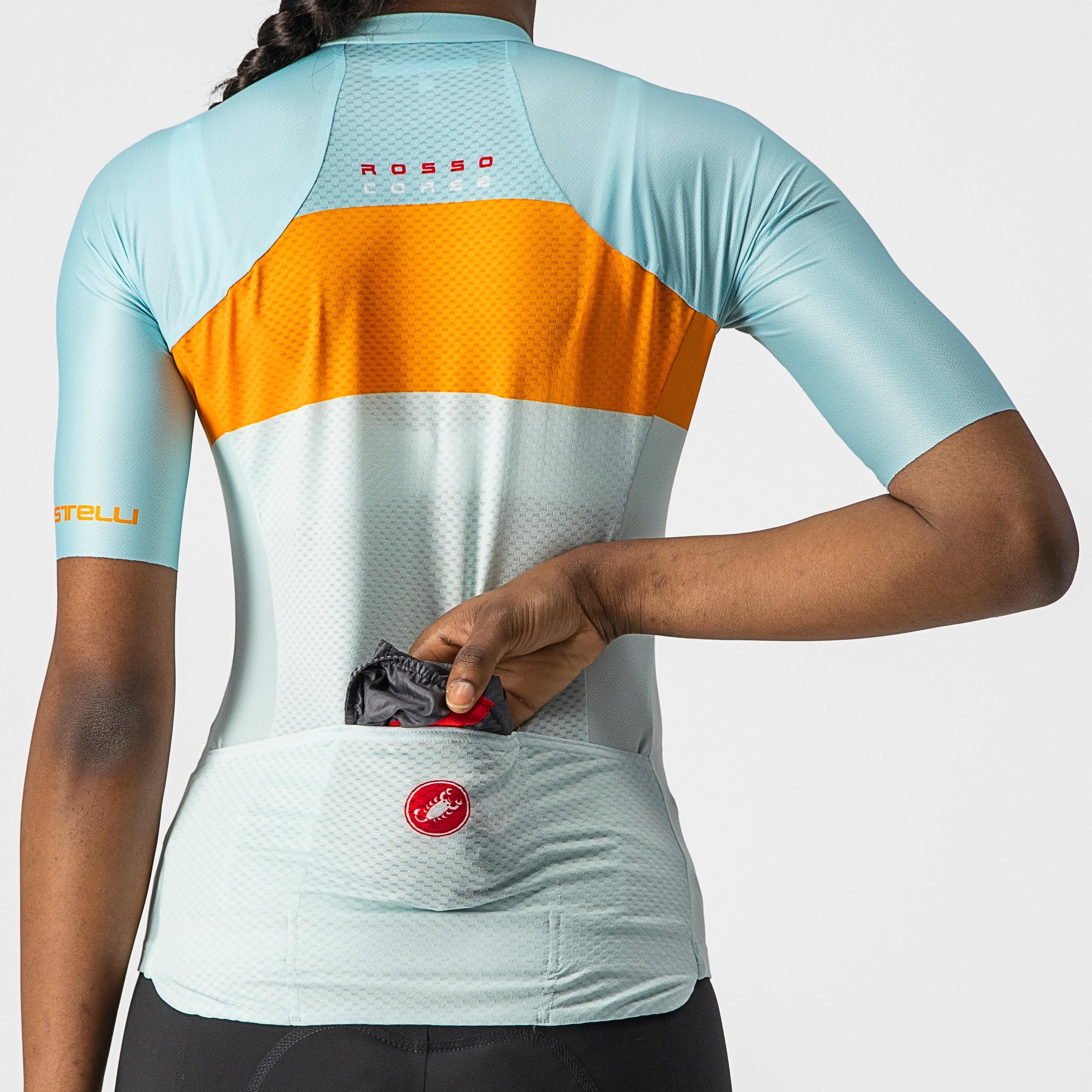 Aero pro w jersey - light acqua/pop orange-skyligh - castelli