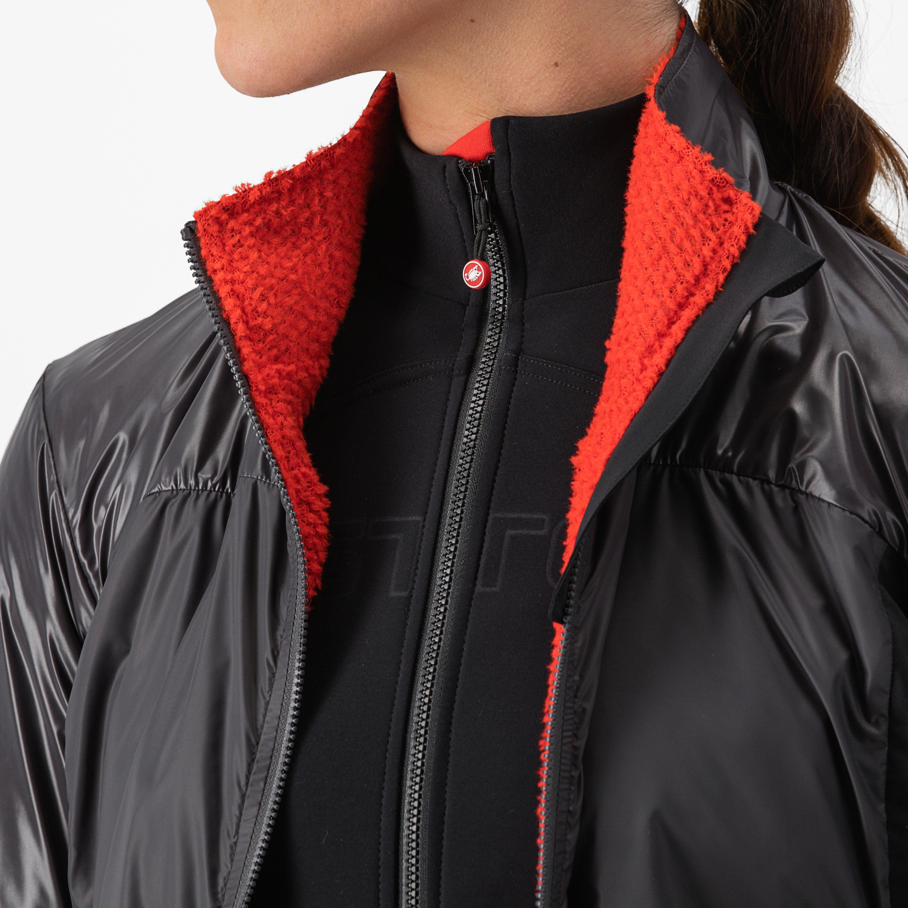 Unlimited 2 w puffy jacket - dark gray/red - castelli