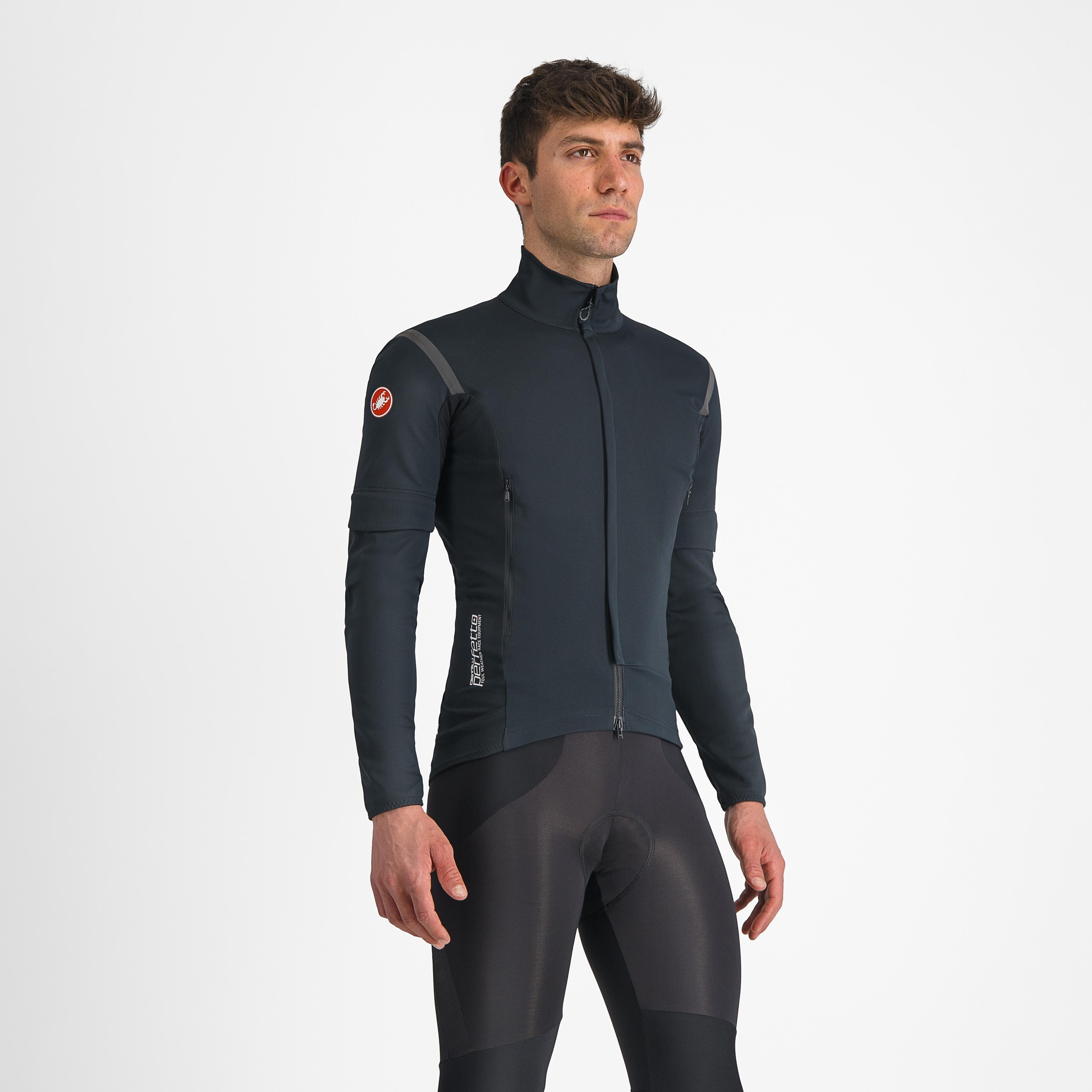 Perfetto ros 2 convertible jacket - light black/black reflex - castelli