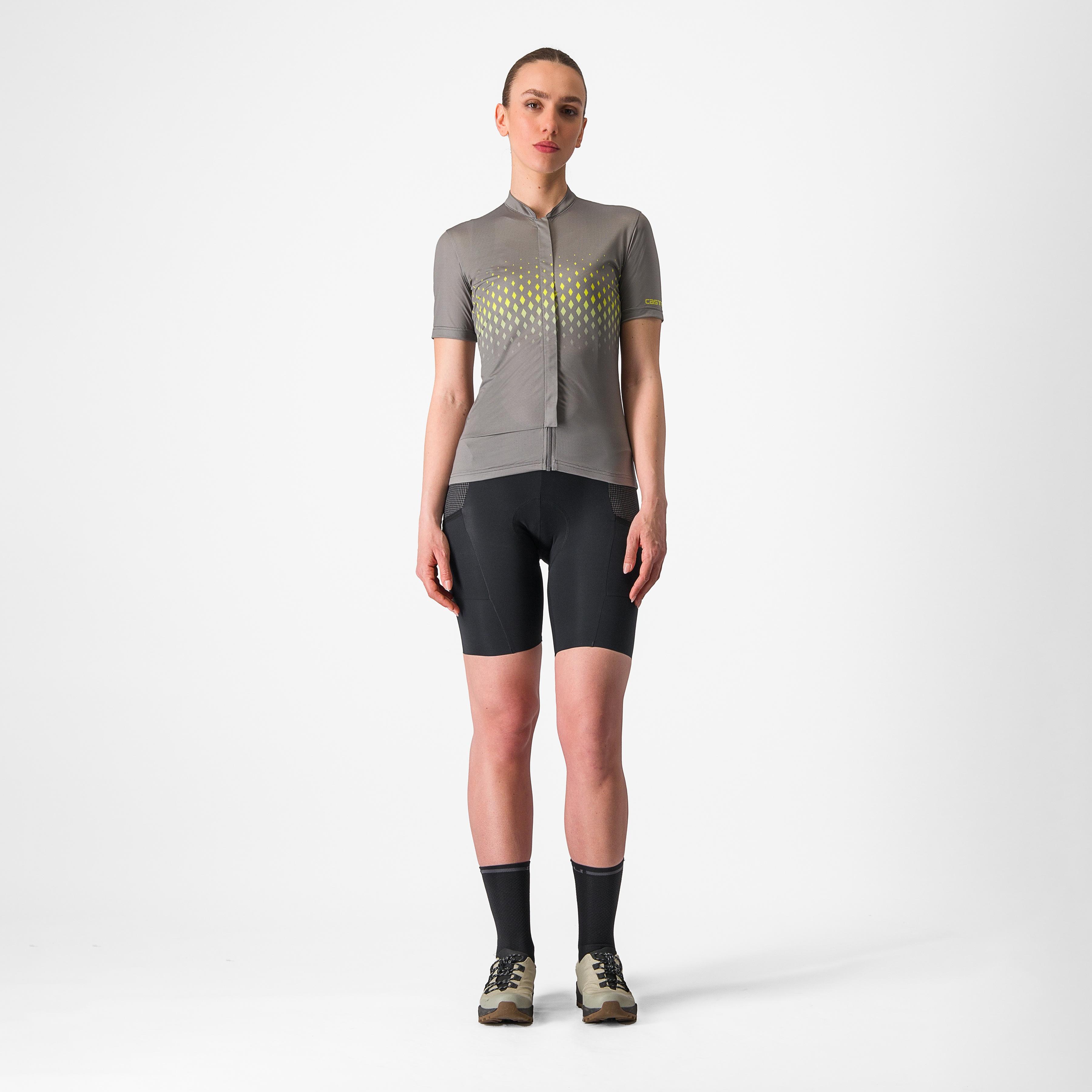 Unlimited sentiero 3 jersey - gunmetal gray/sulphur - castelli