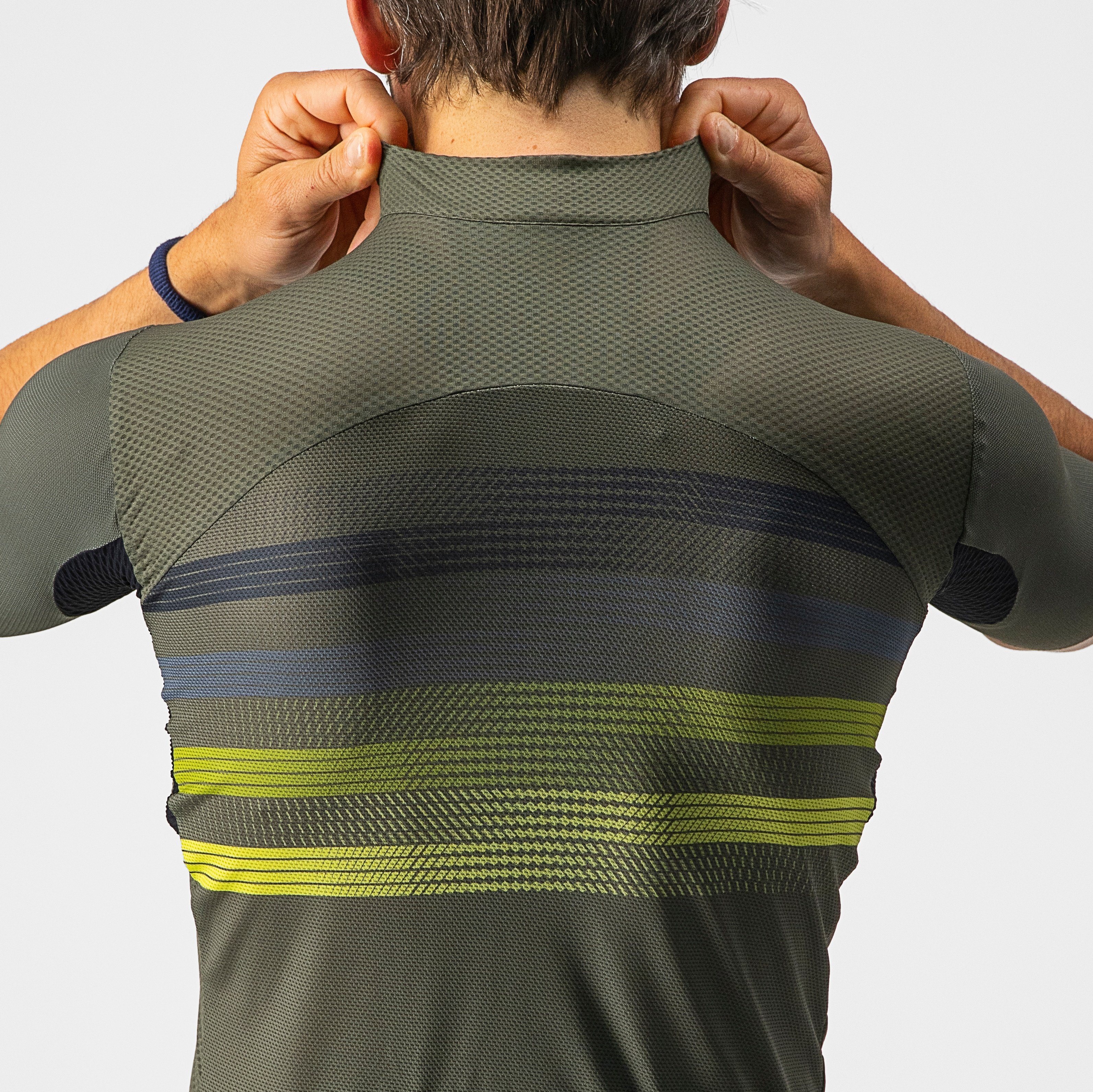 Endurance pro jersey - military green/blue-sulphur - castelli