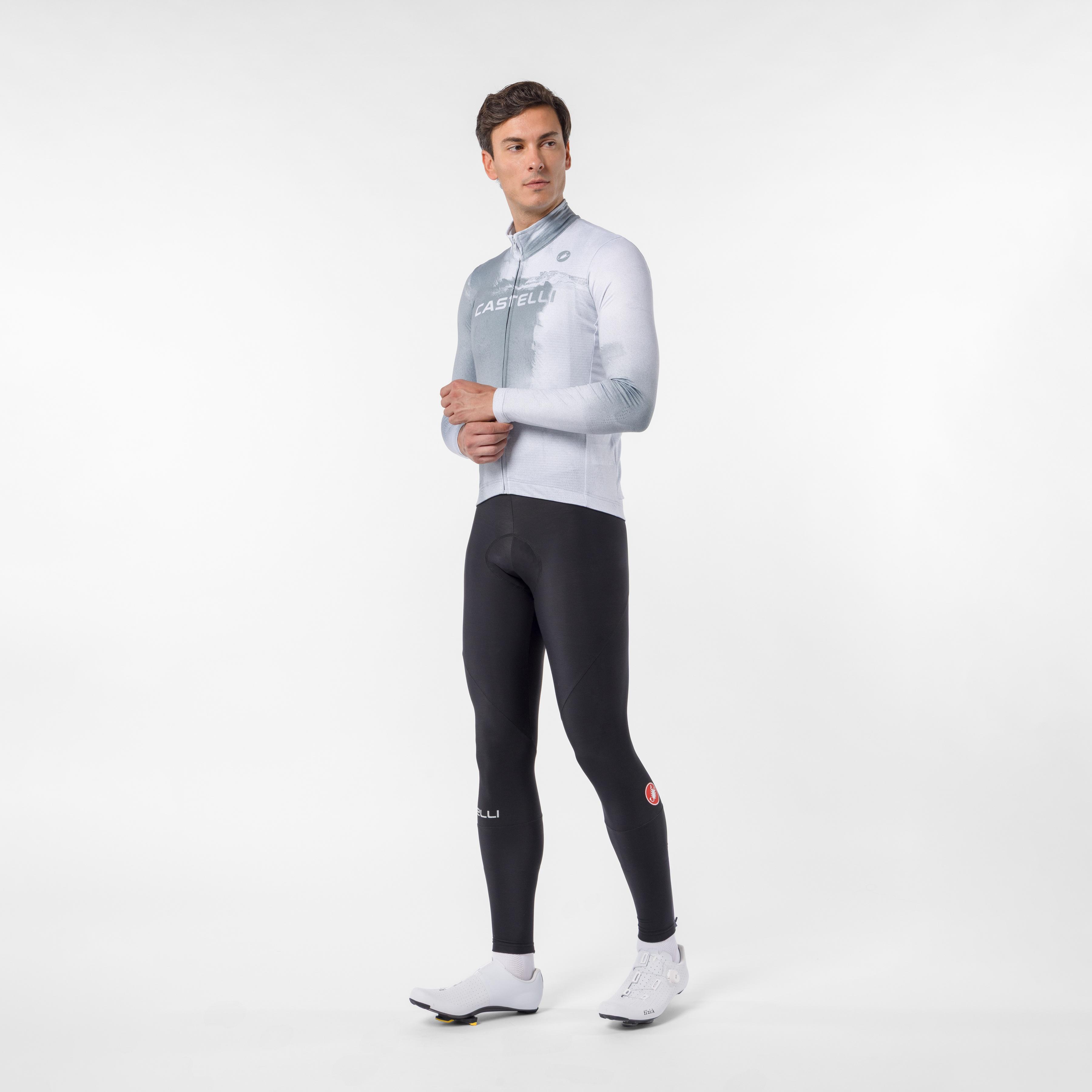 Nebula thermal ls jersey - silver gray/nickel gray - castelli