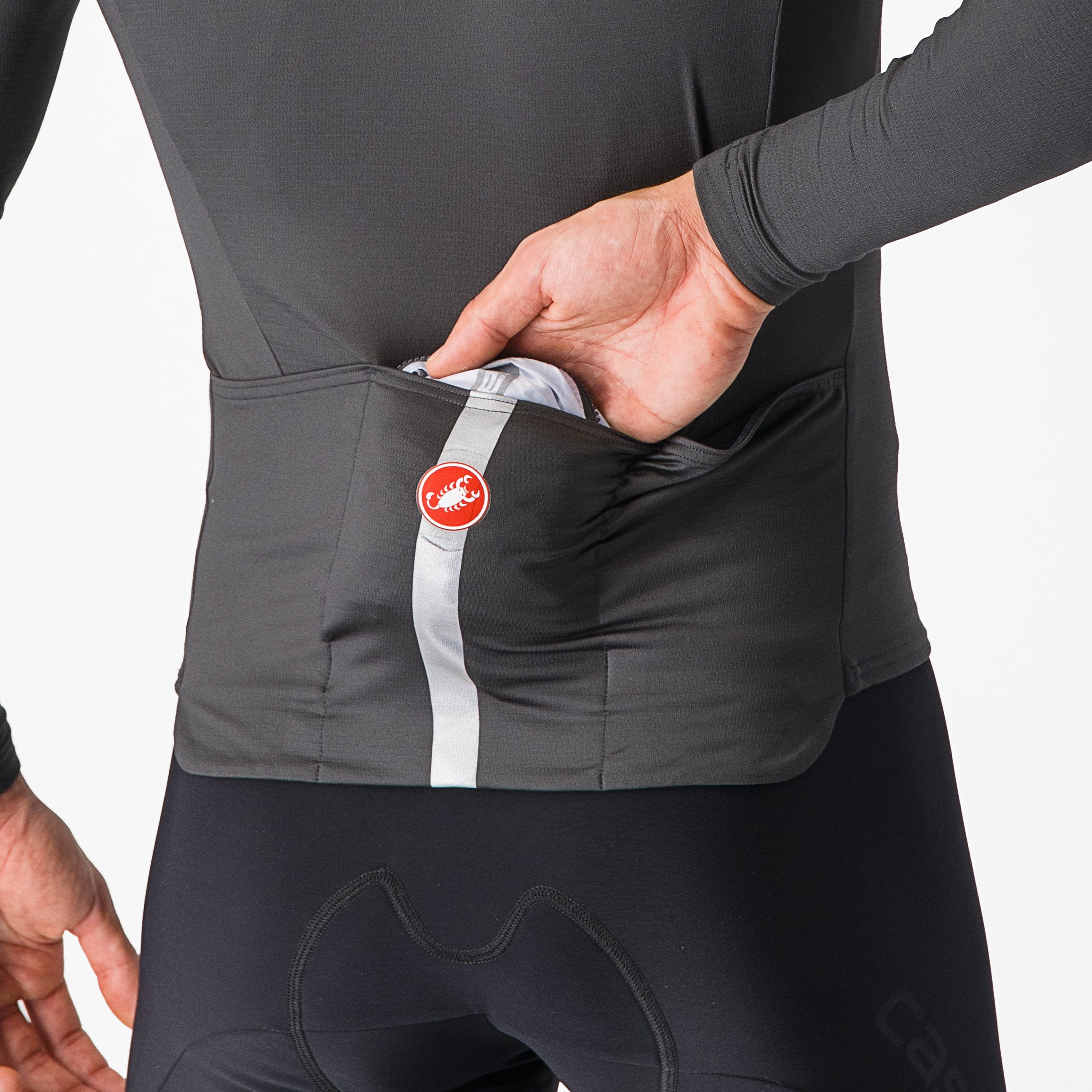 Squadra stretch jacket - silver gray/dark gray - castelli