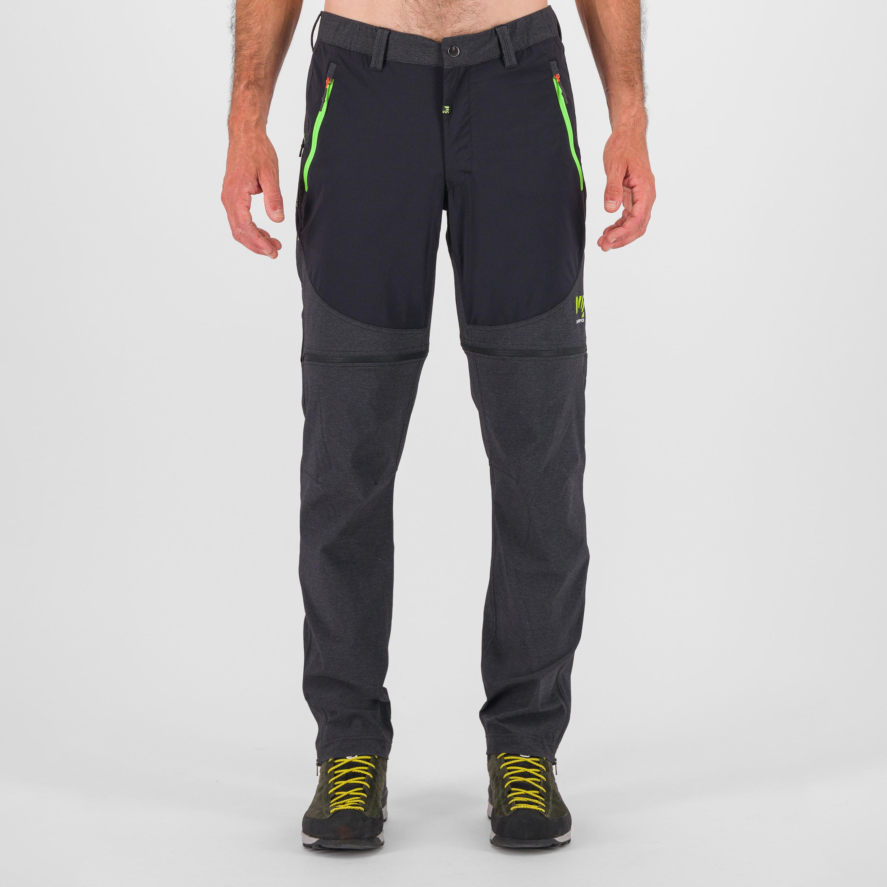 Santa croce zip-off pant - black/jasmine green - karpos