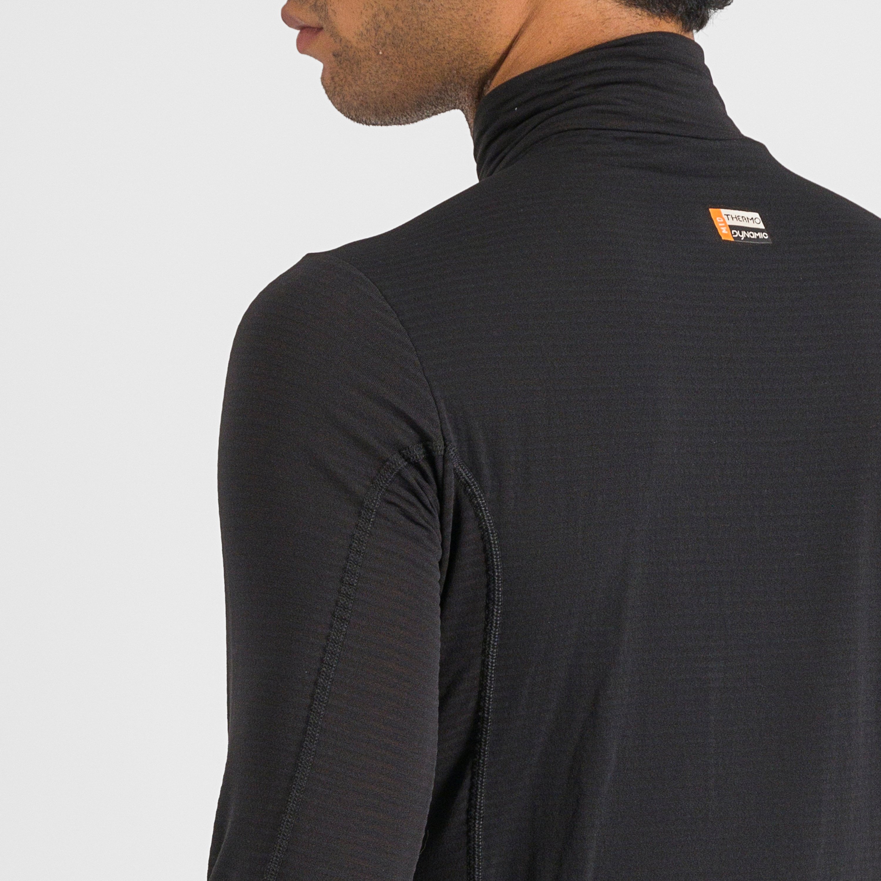 Thermodynamic mid zipped tee long sleeve - black - sportful