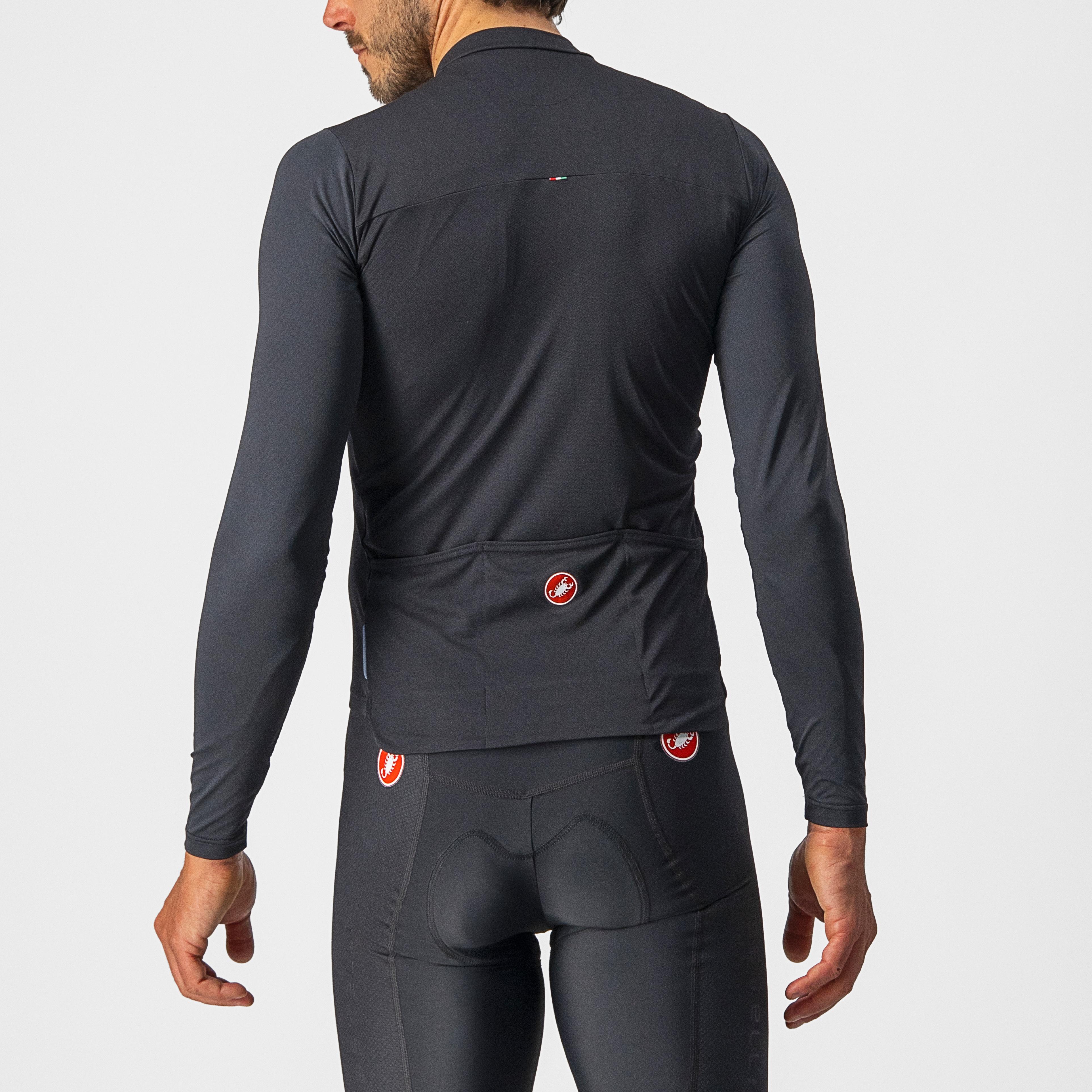 Prologo 7 long sleeve jersey - light black/silver gray-ivory - castelli