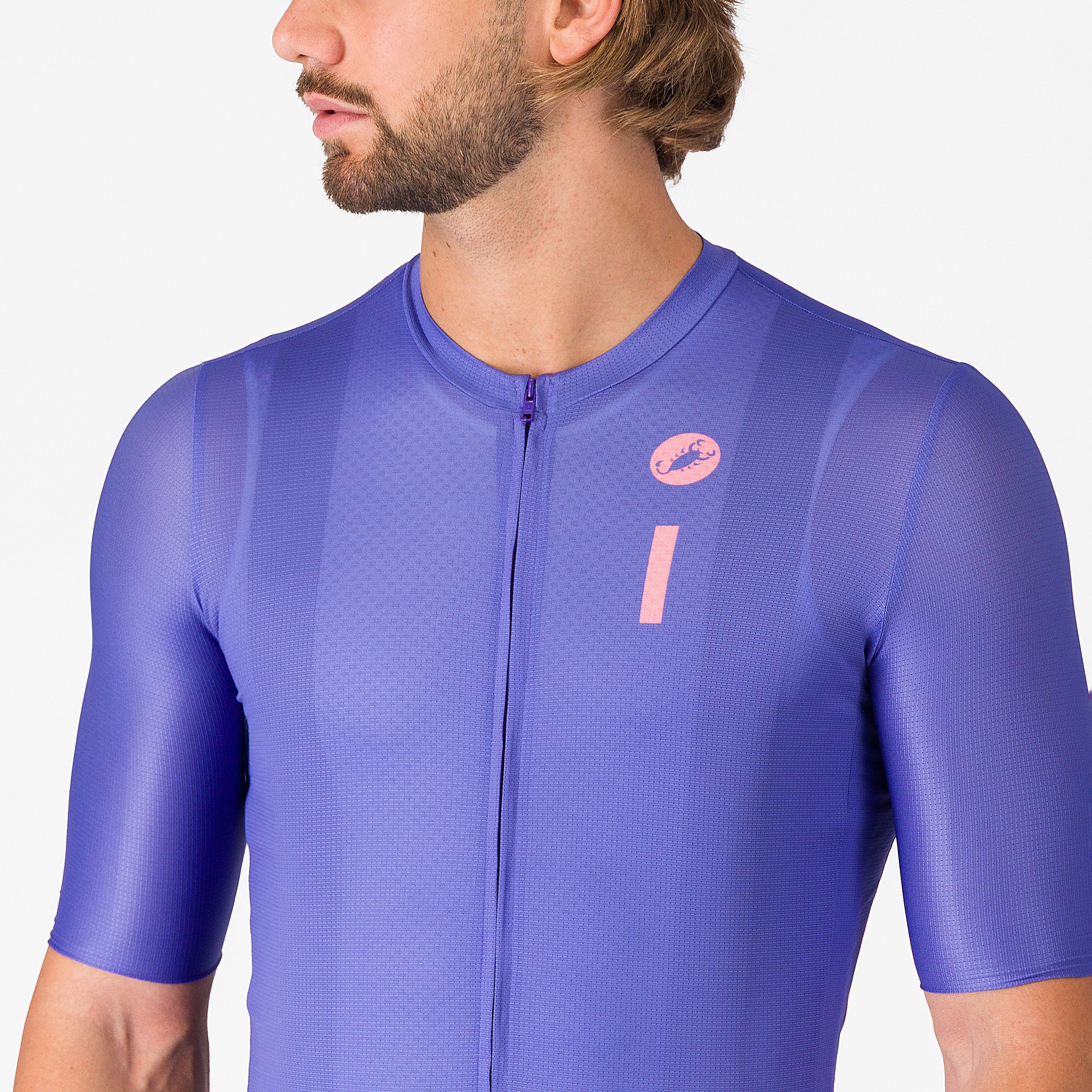 Drittone logo jersey - ultraviolet/rosa giro - castelli