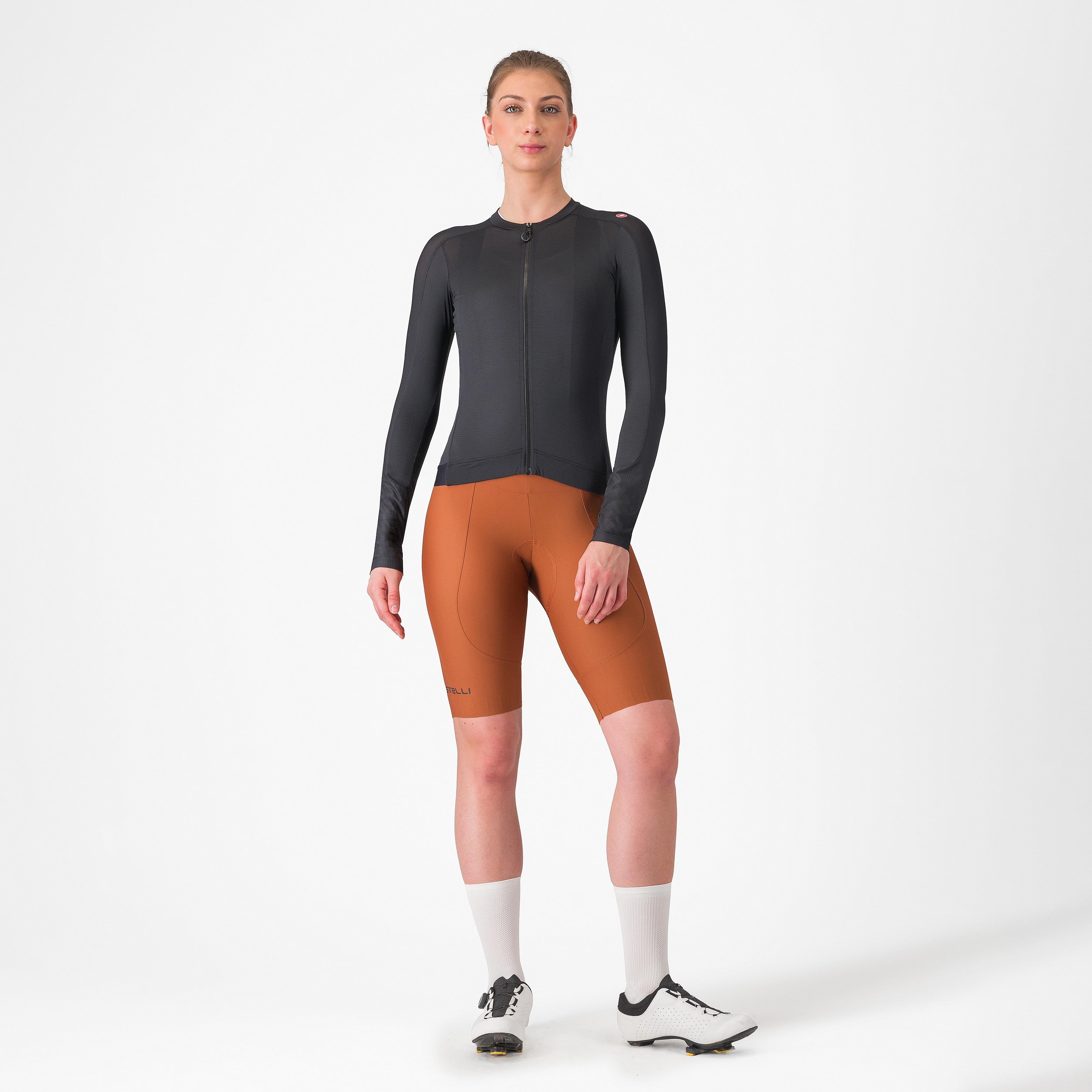 Espresso w long sleeve jersey - light black/dark gray - castelli