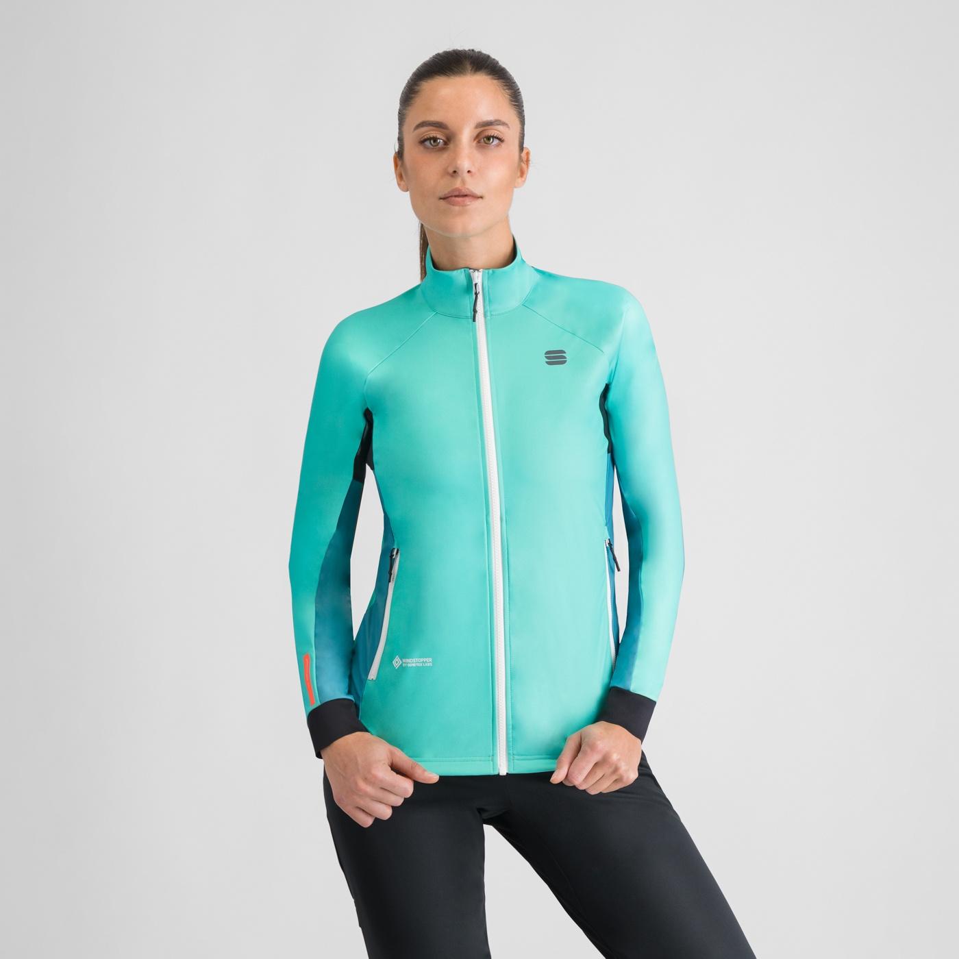 Apex light w jacket - green waterfall/teal blue - sportful