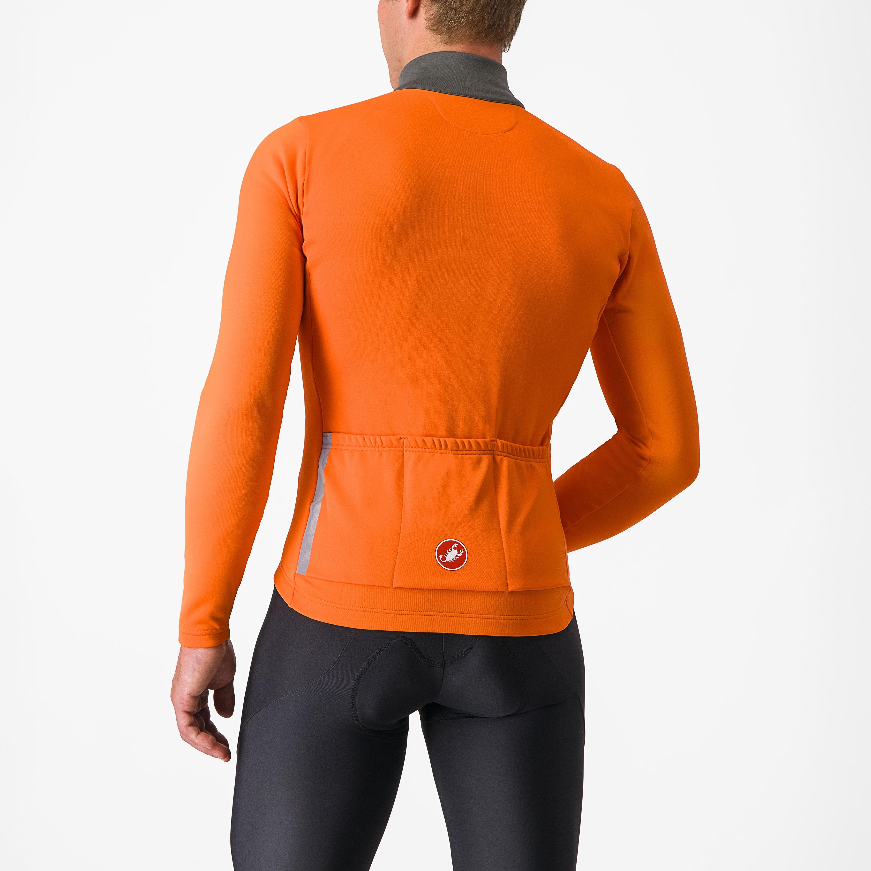 Entrata thermal jersey - red orange/urban gray - castelli