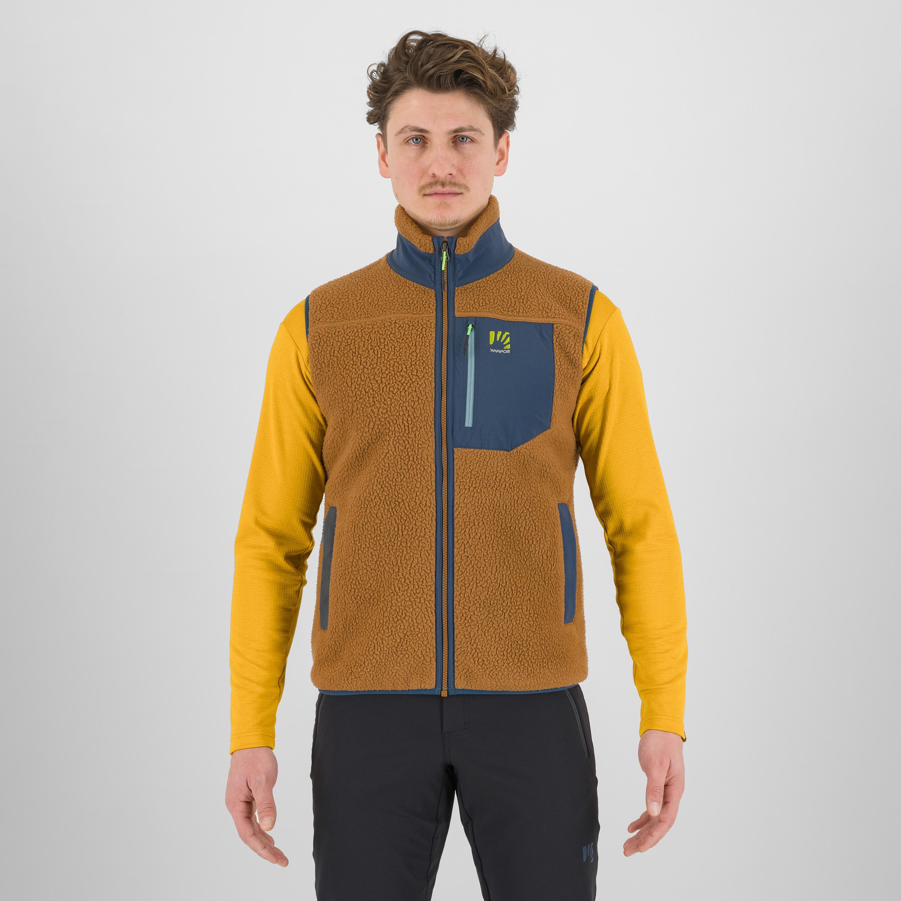 Moiazza retrò fleece vest - nuthatch/midnight - karpos