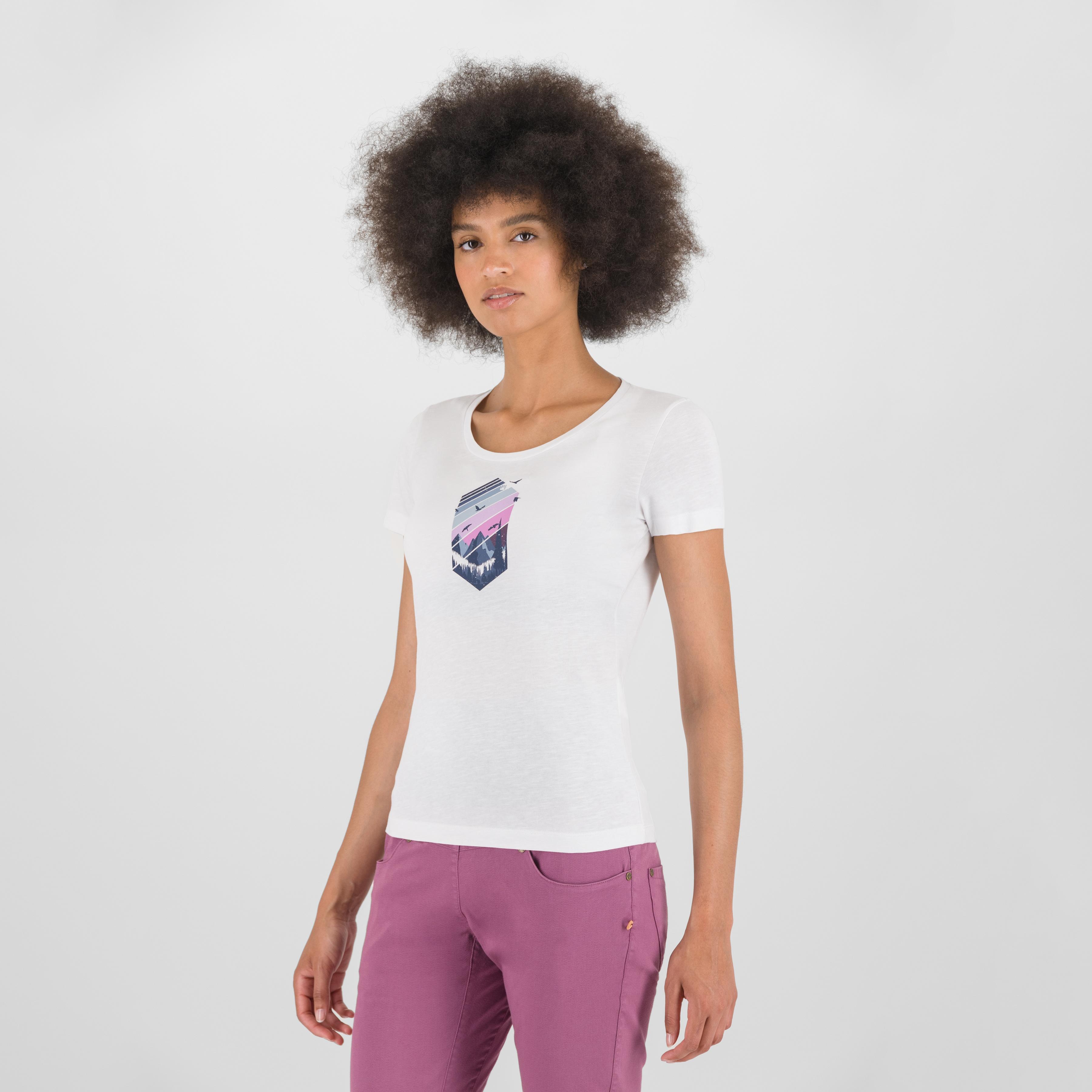 Valley w t-shirt - bright white/bloom - karpos