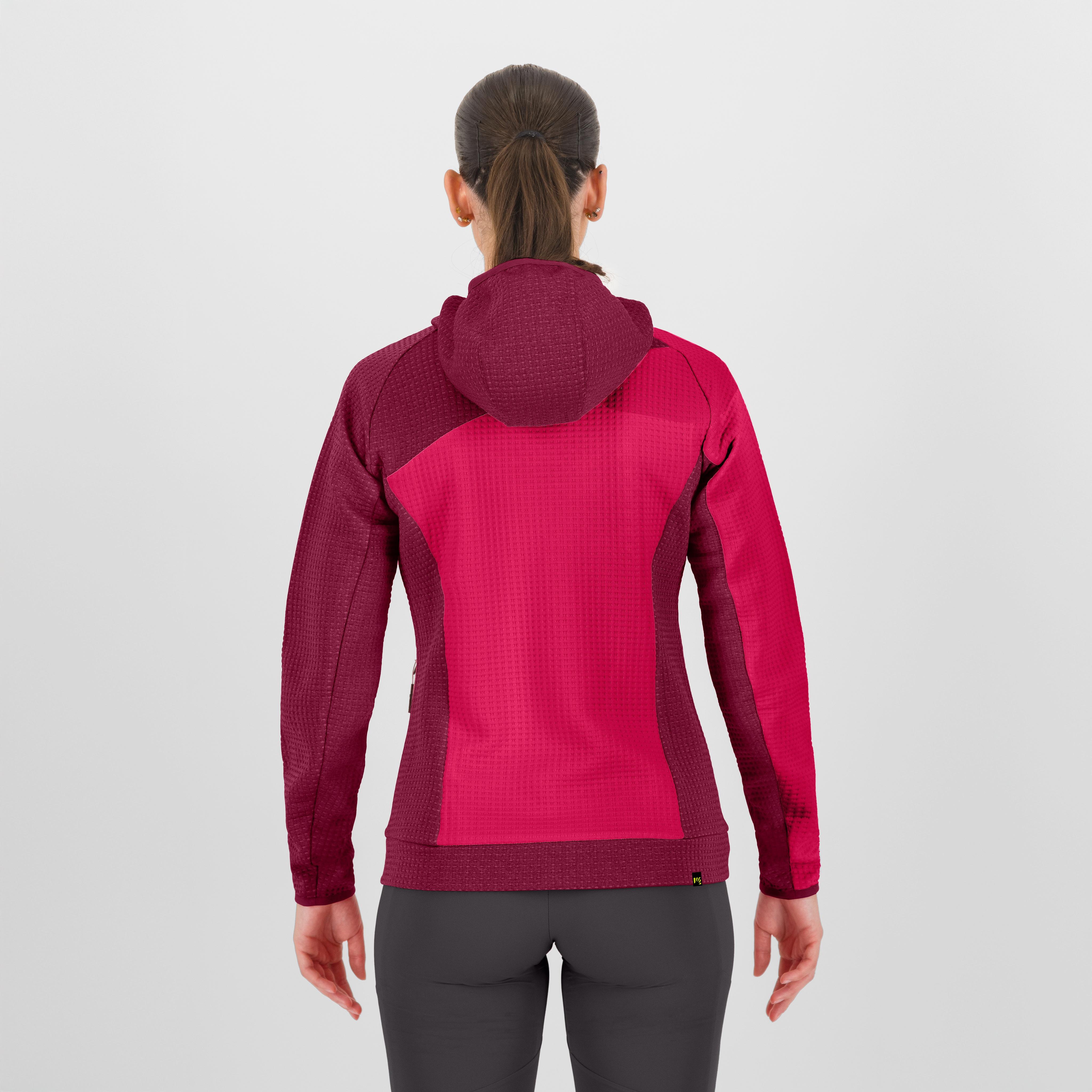 Averau w full-zip hoodie fleece - virtual pink/beet red - karpos