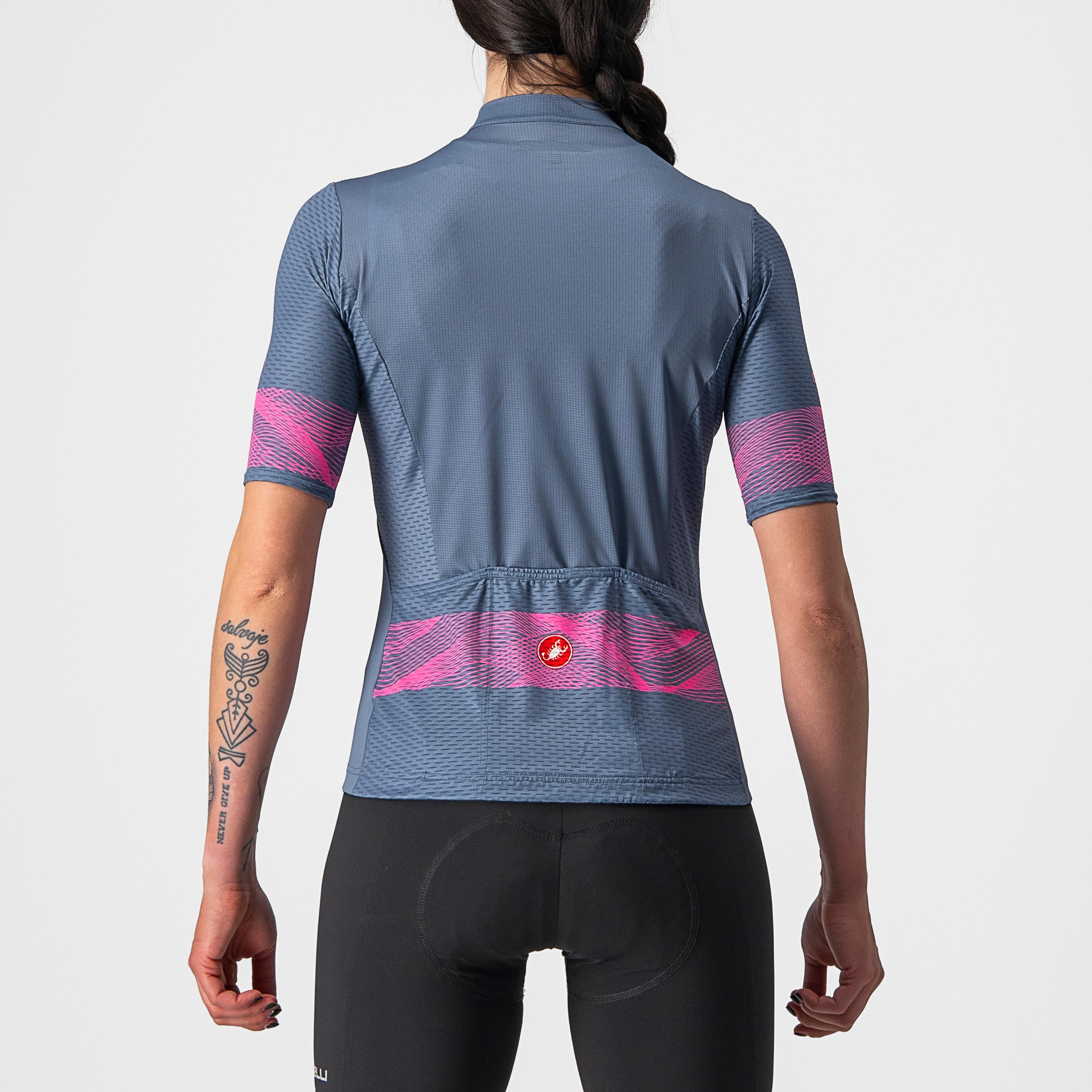 Fenice jersey - light steel blue/pink fluo - castelli