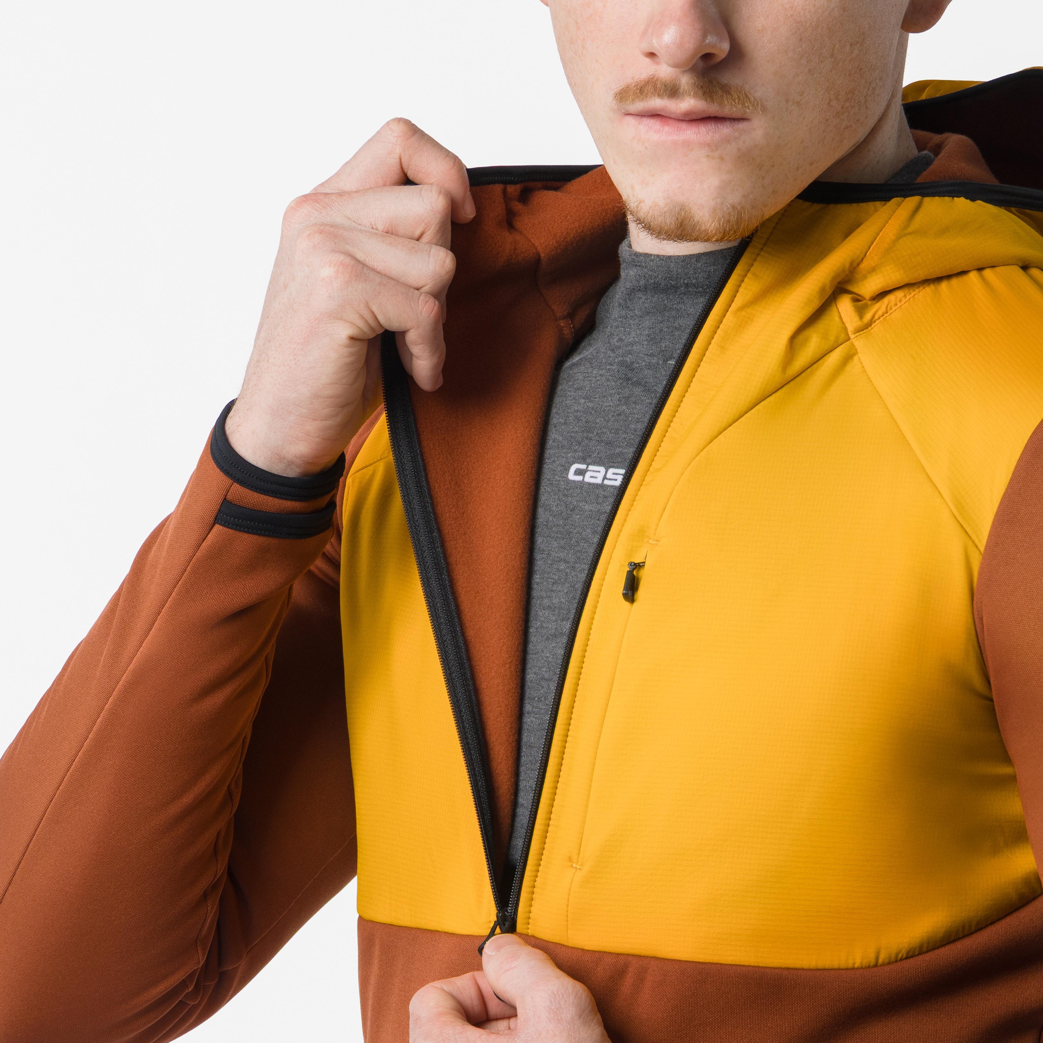 Unltd roam hoodie - mocha/yellow - castelli
