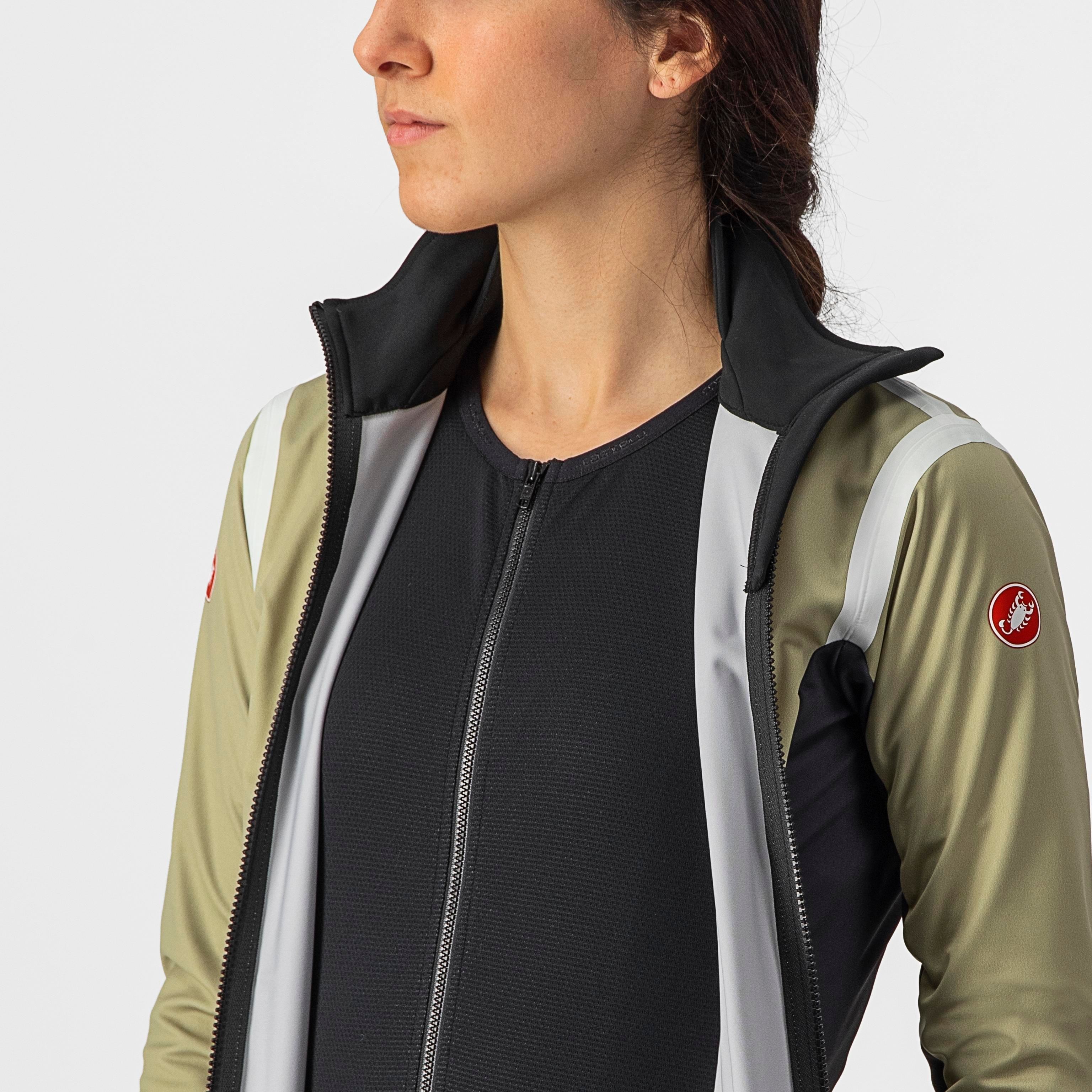 Alpha ros 2 w light jacket - green tea/dark gray-white - castelli