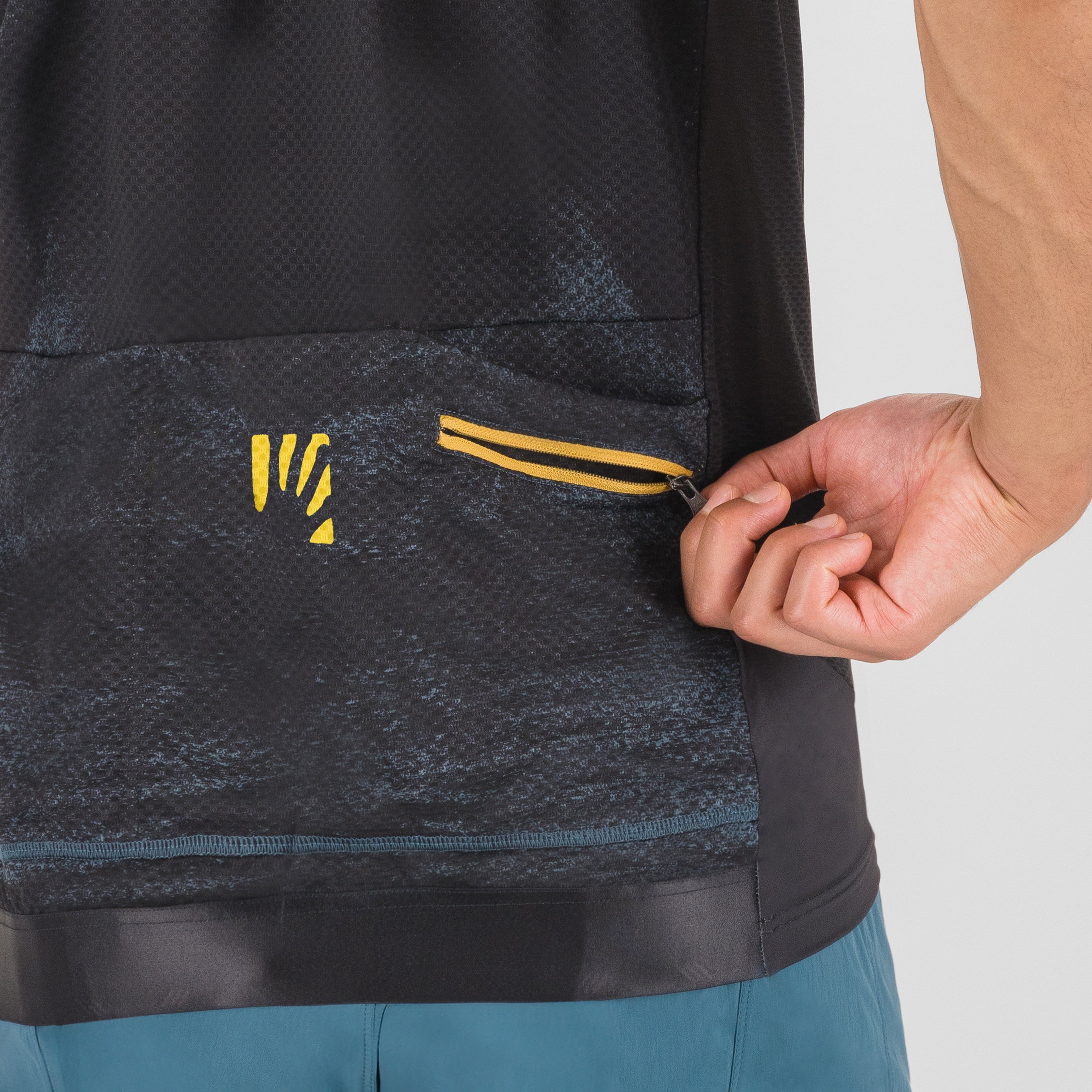 Green fire jersey - black/lemon curry - karpos