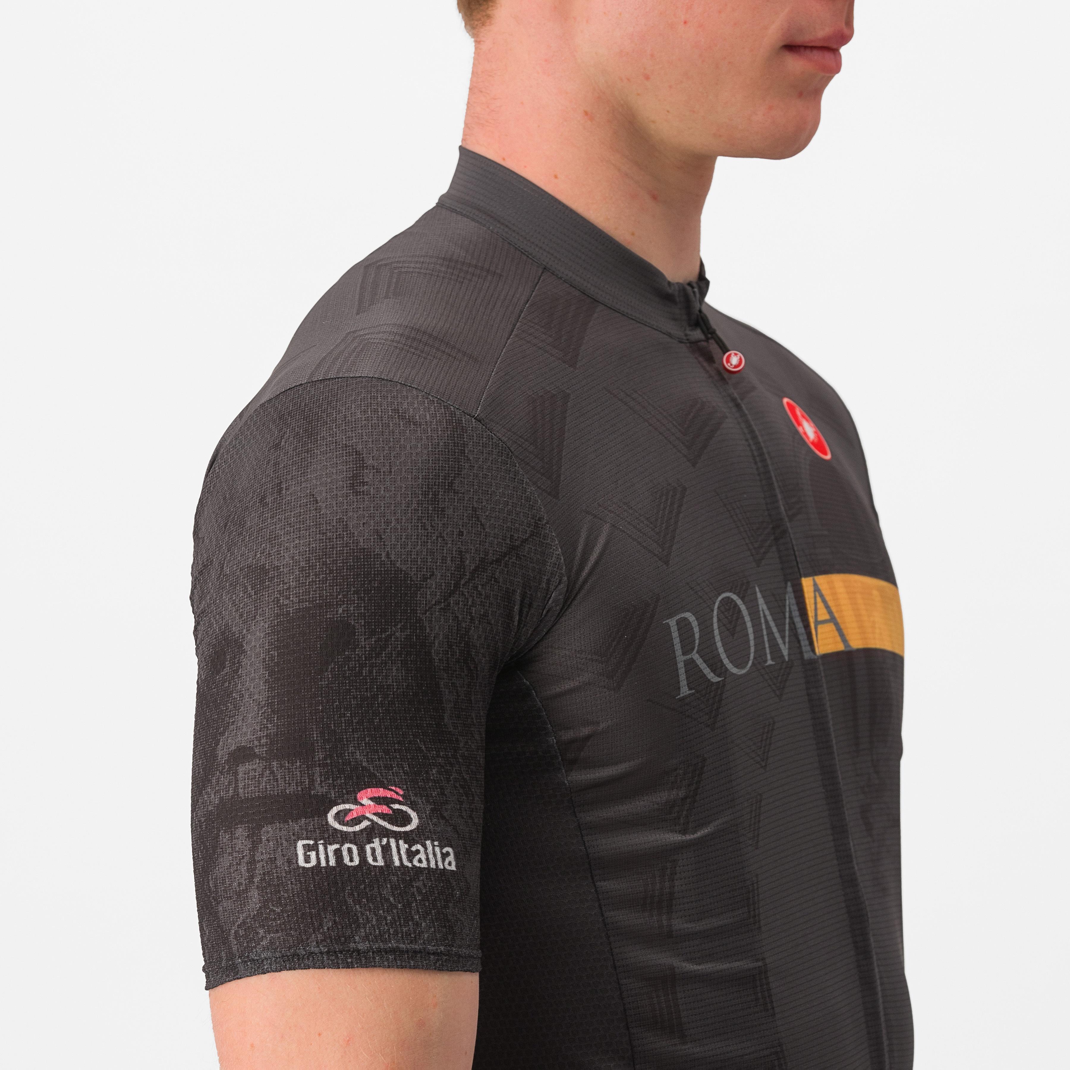 #giro roma jersey - antracite/dark gray/giallo - castelli