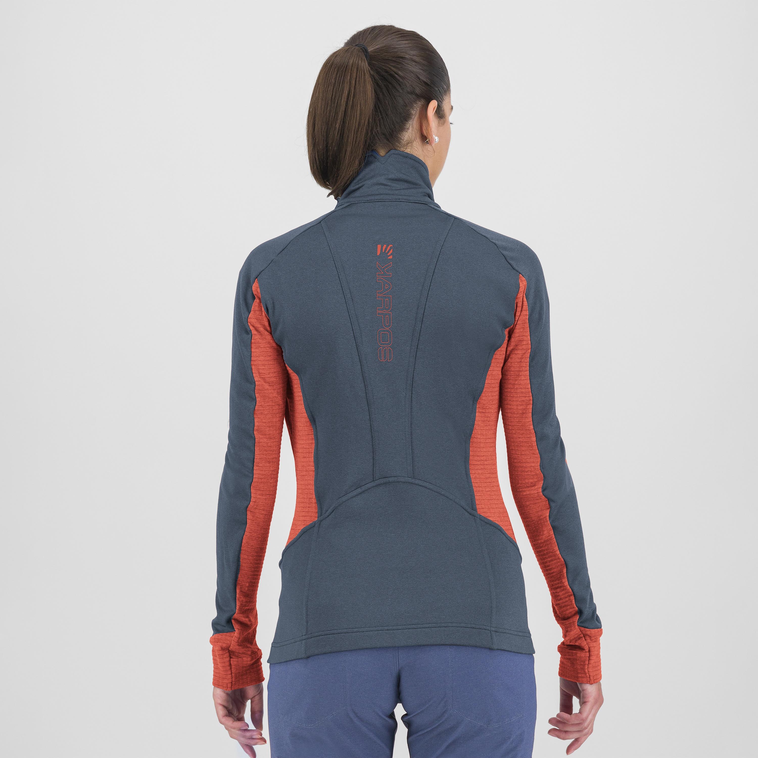 Pizzocco evo w full-zip fleece - vintage indigo/hot coral - karpos