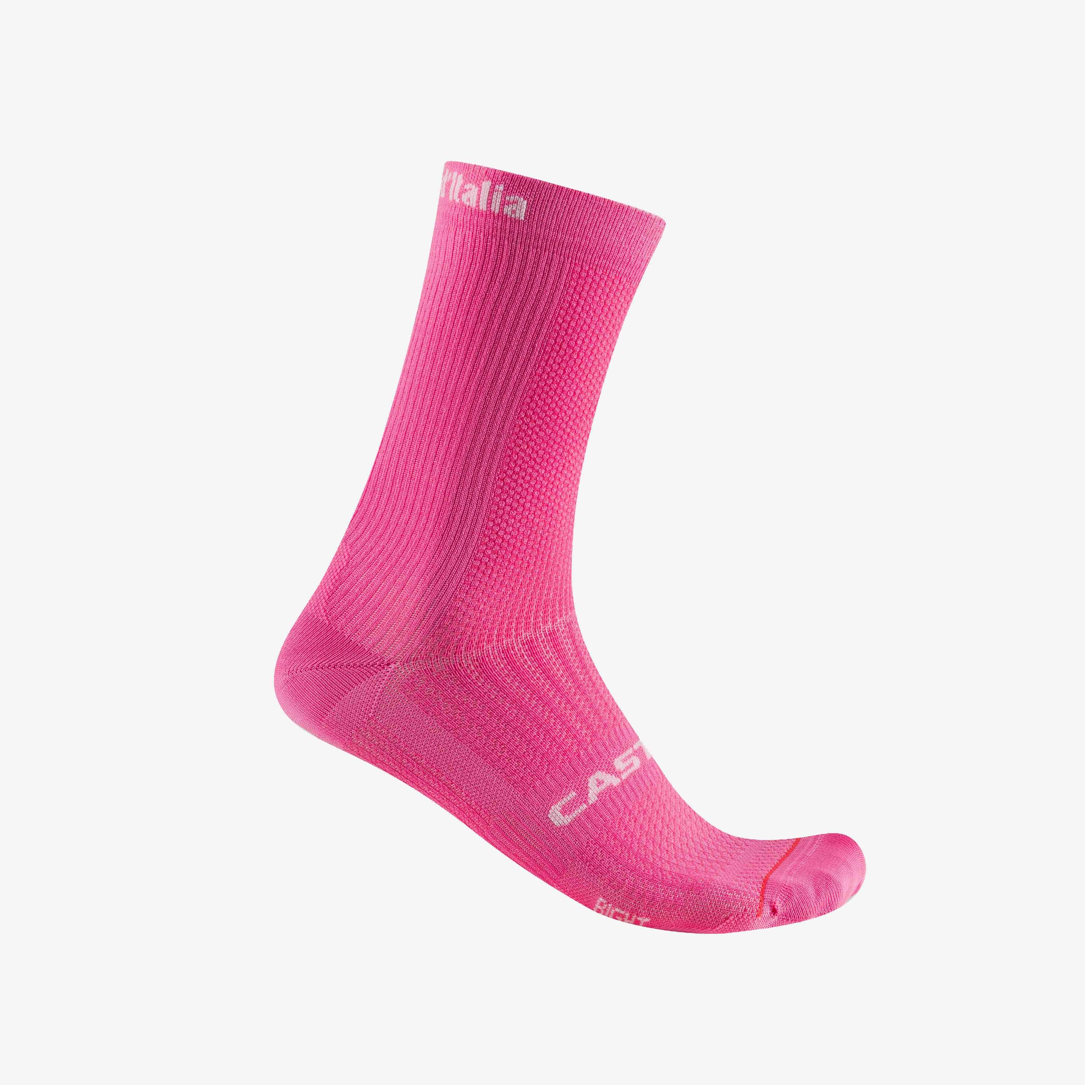 #giro logo 18 sock - rosa - castelli