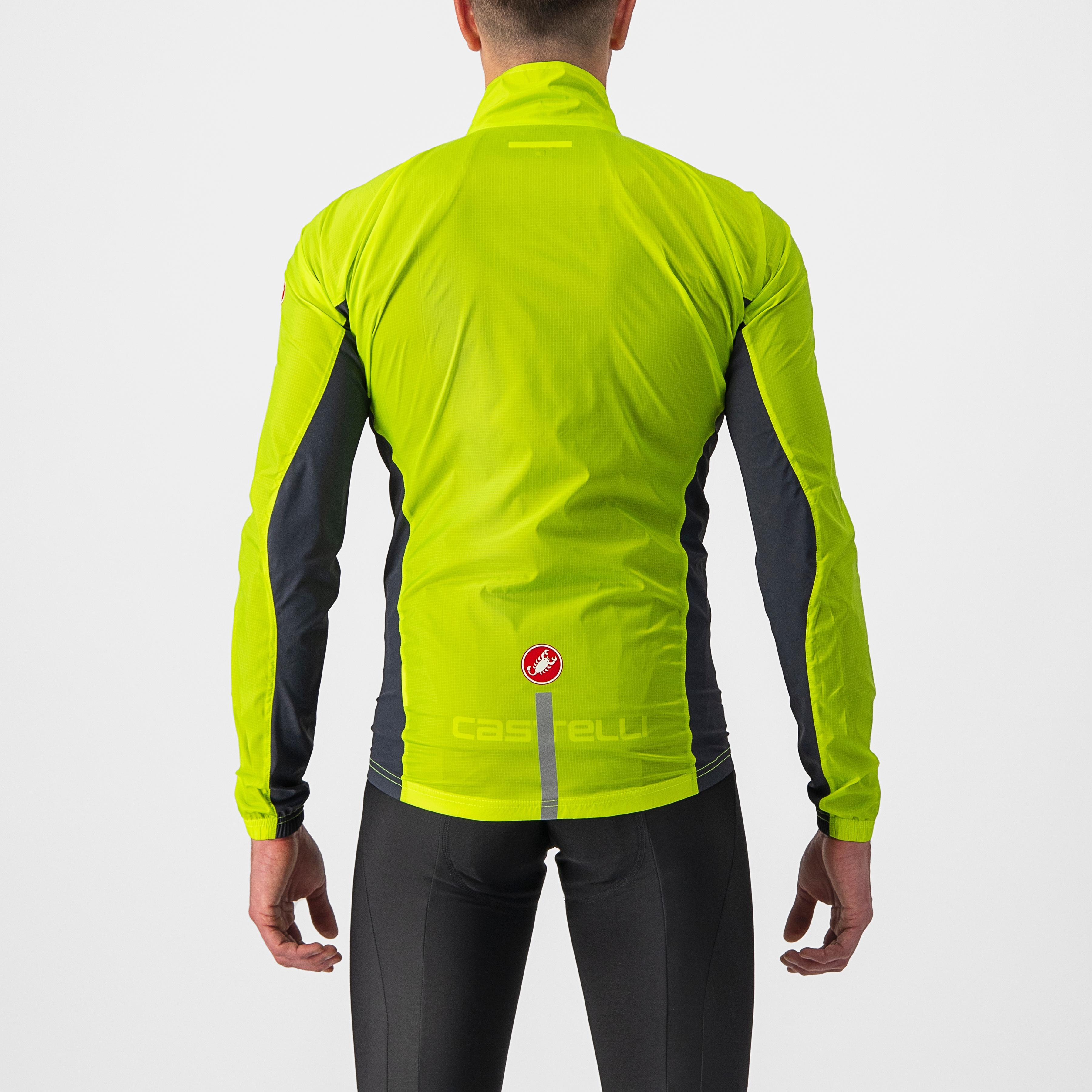 Squadra stretch jacket - electric lime/dark gray - castelli