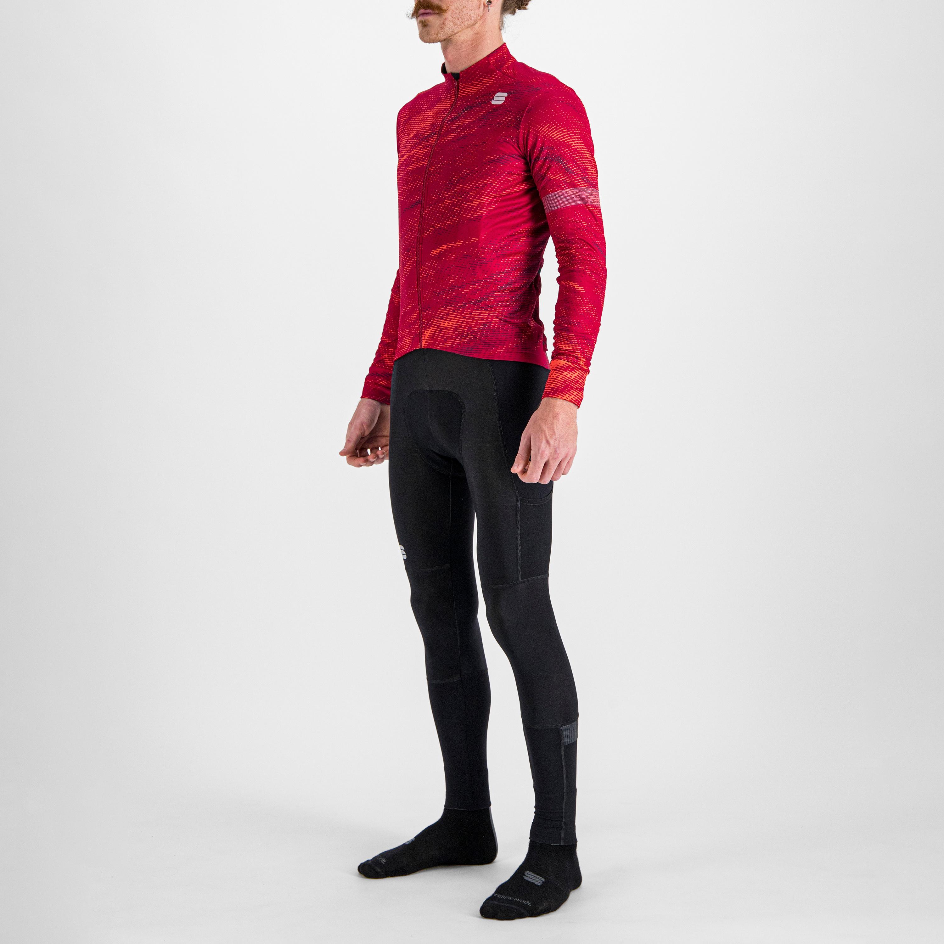 Cliff supergiara thermal jersey - red rumba pompelmo red wine - sportful