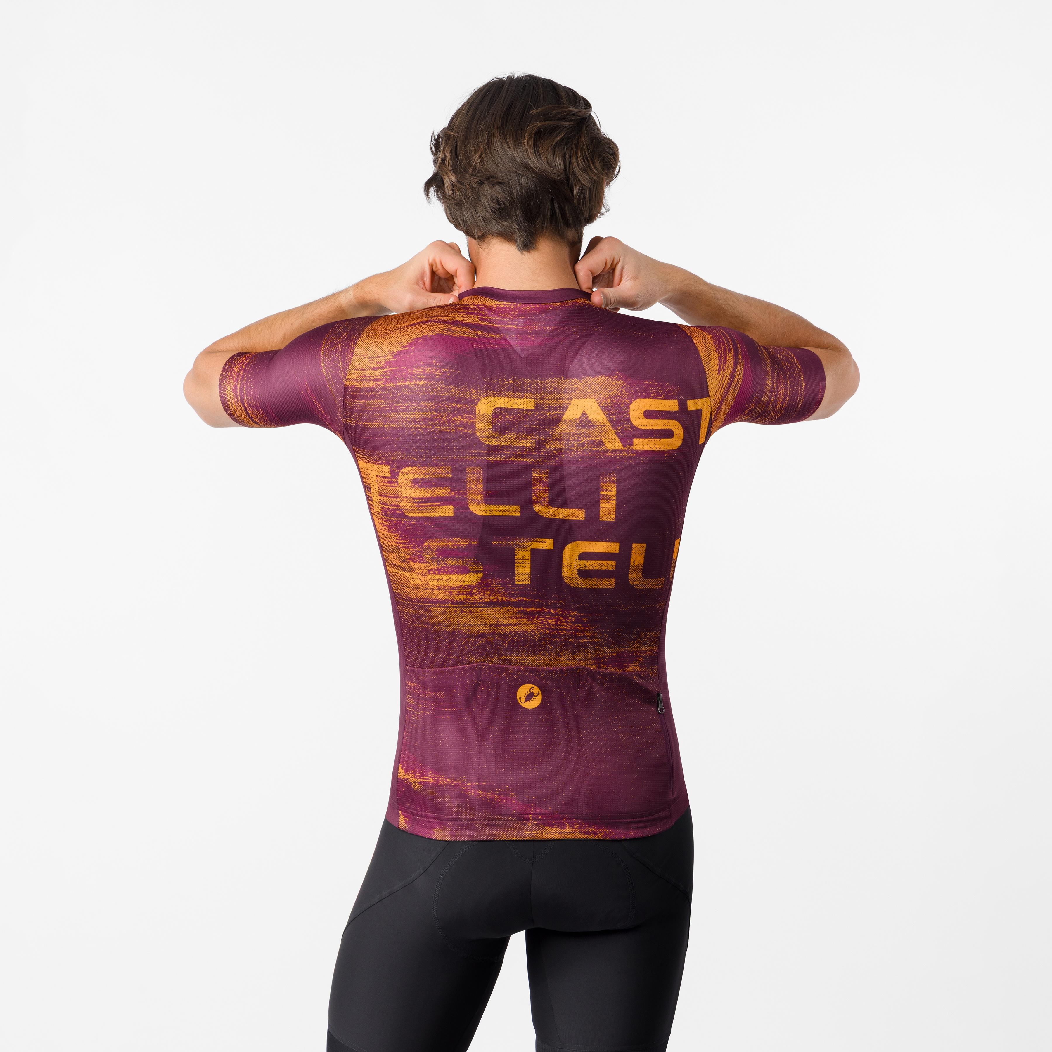 Stratus logo jersey - deep bordeaux/winter sky - castelli