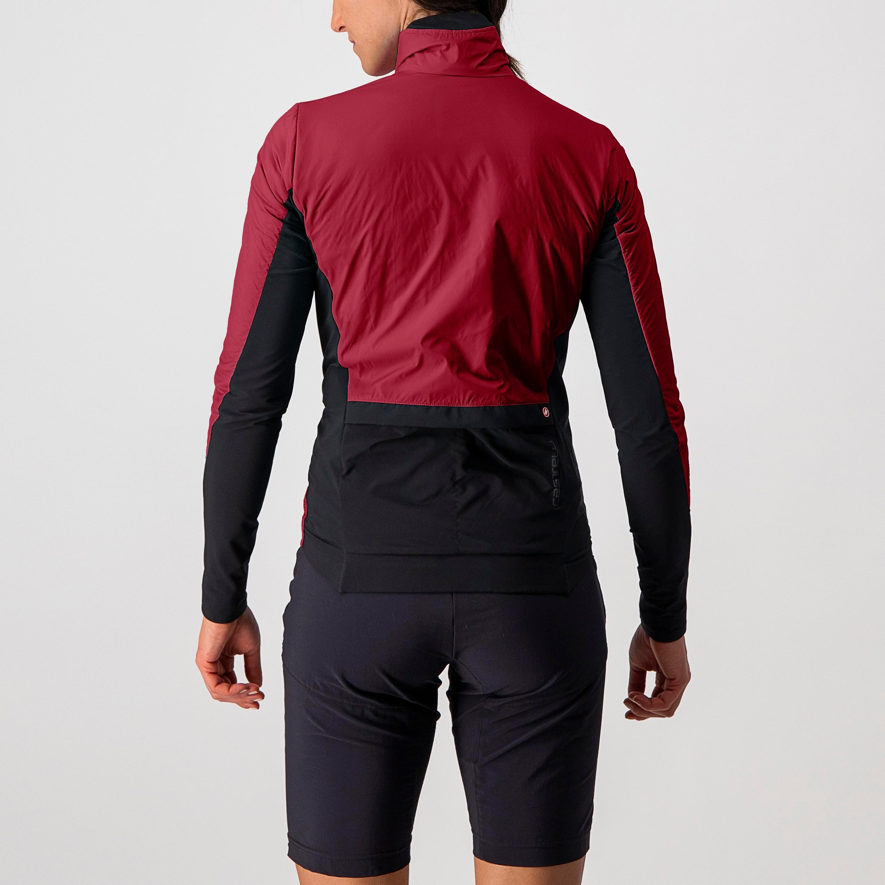 Unlimited w puffy jacket - bordeaux/black-brilliant pink - castelli
